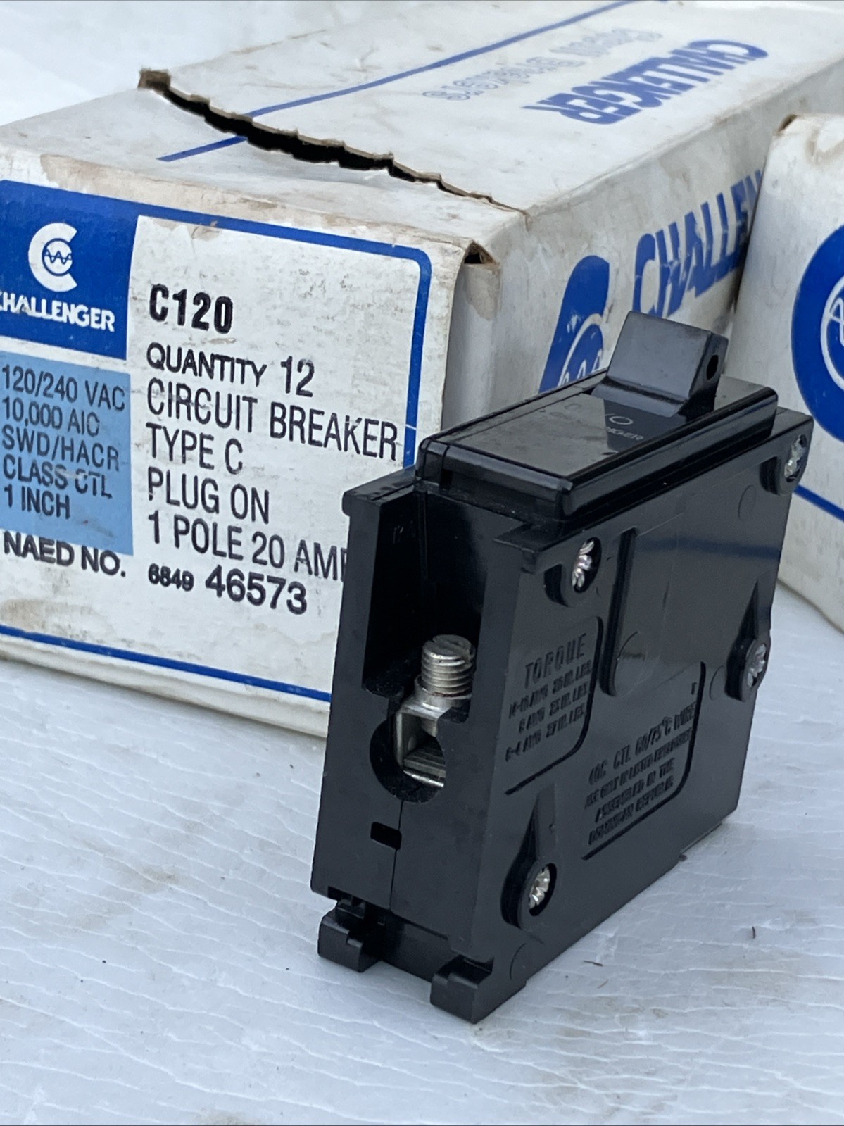 (1 ct.) Challenger C120 BR120 1 Pole 20 Amp Circuit Breaker – New!