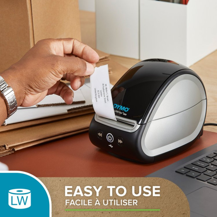 Dymo LabelWriter 450 Turbo Thermal Label Printer w/Cables Black 1750283 Tested
