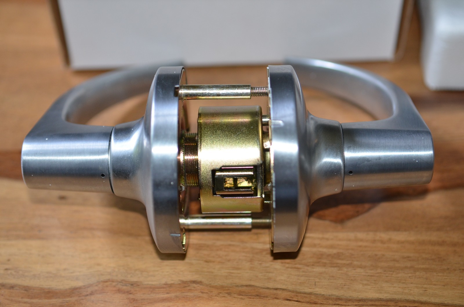 HAGER 3410 2-3/4″ US26D ARC ASA Passage Lever with Key, in original box