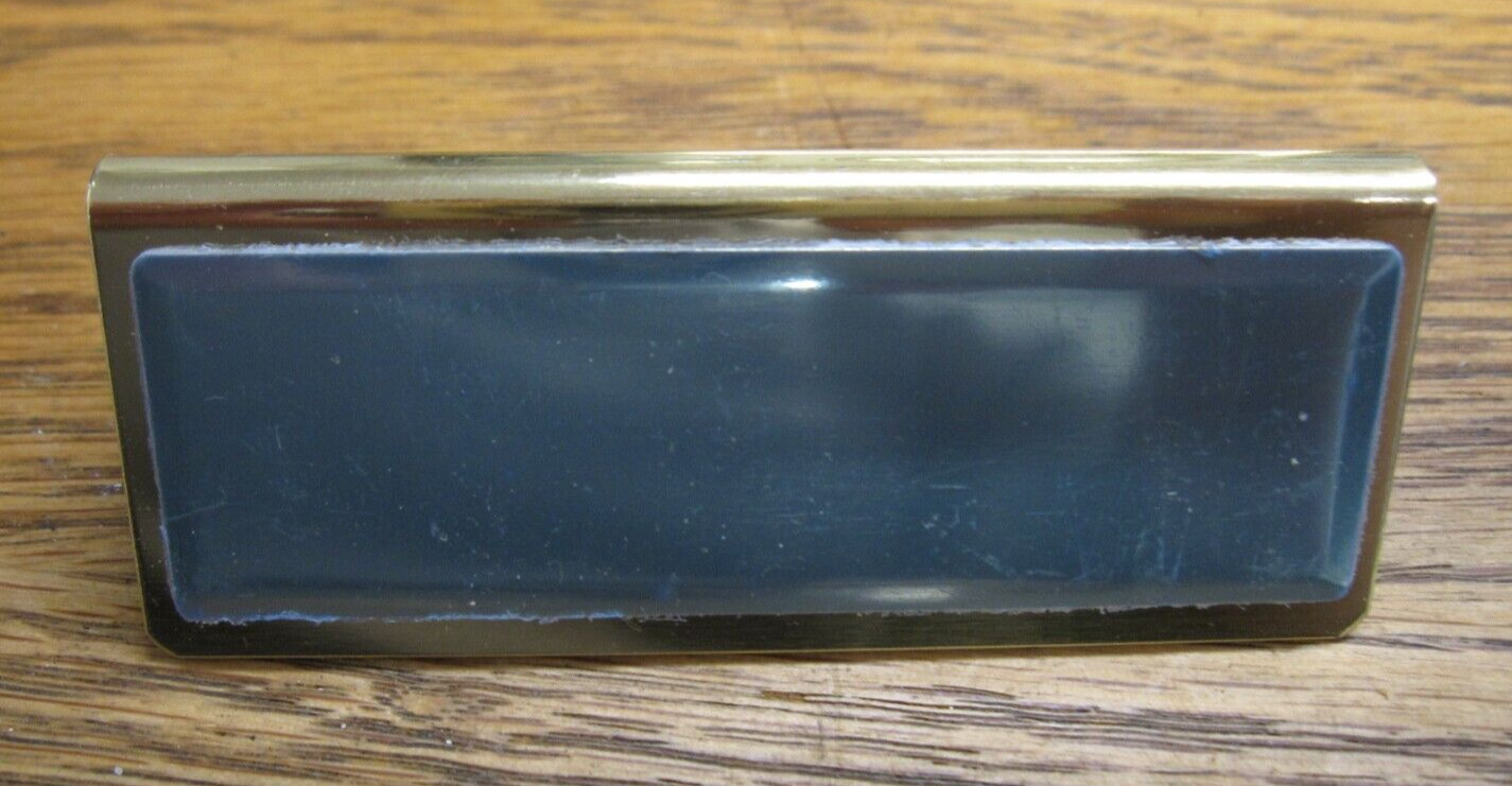 New Unused Brass Name Plates 3(1/8)» x 1 (3/8)» x 1″ (W x H x D) Small Half Size