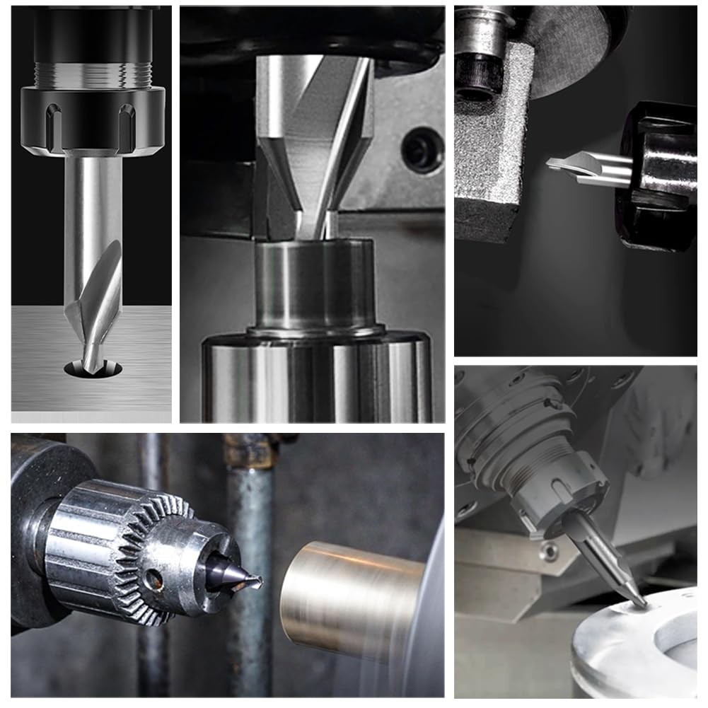 SeonFook 8 PCS Center Drill Bits Set, 1.0, 1.5, 2.0, 2.5, 3.0, 4.0, 5.0, 6.0