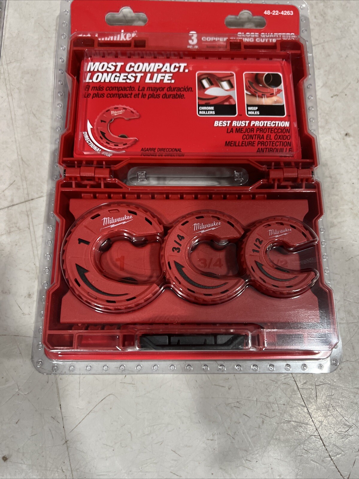Milwaukee Tool 48-22-4263 3Pc Close Quarters Tubing Cutter Set