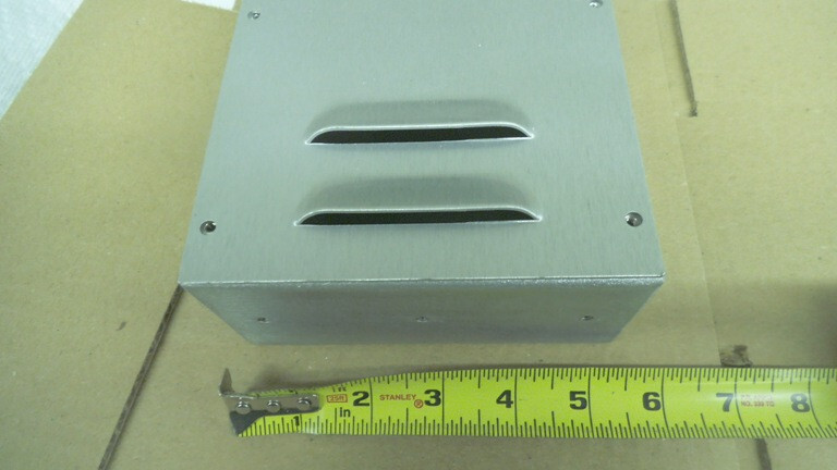 Aluminum electrical enclosure, vented, 8-1/2″ x 5-1/2″ x 2-1/2″, nos