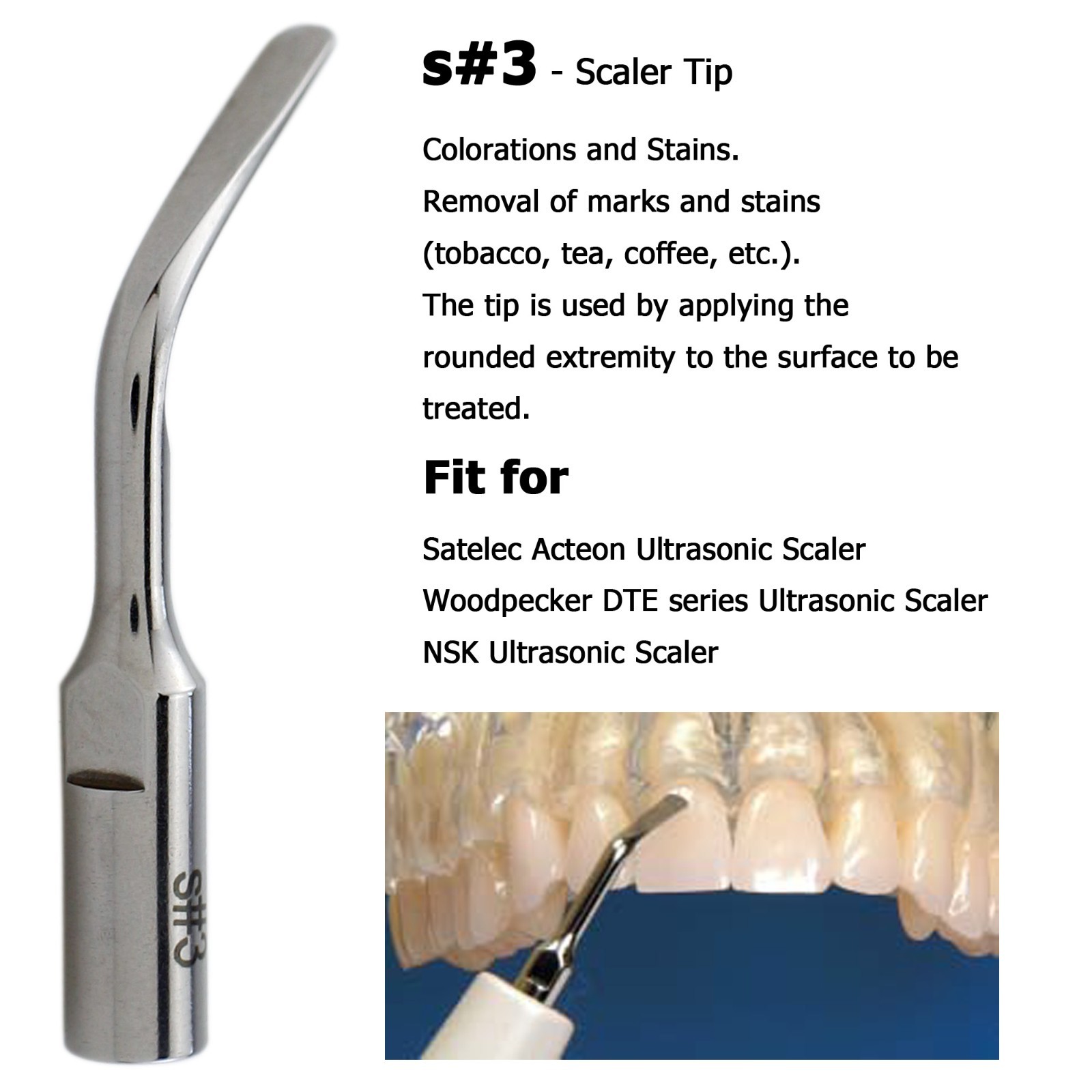 Dental ACTEON NEWTRON P5 XS Ultrasonic Scaler Handpiece Satelec Piezo Tips H3 1S