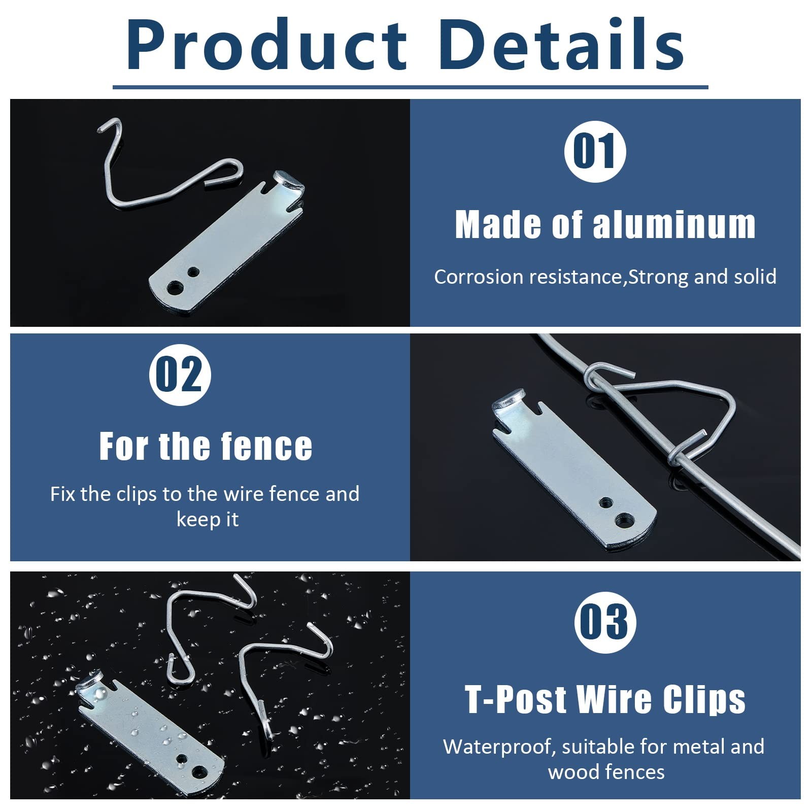 102 Pieces T Post Wire Clips Fence Wire Twister for T Post Clips Galvanized S…