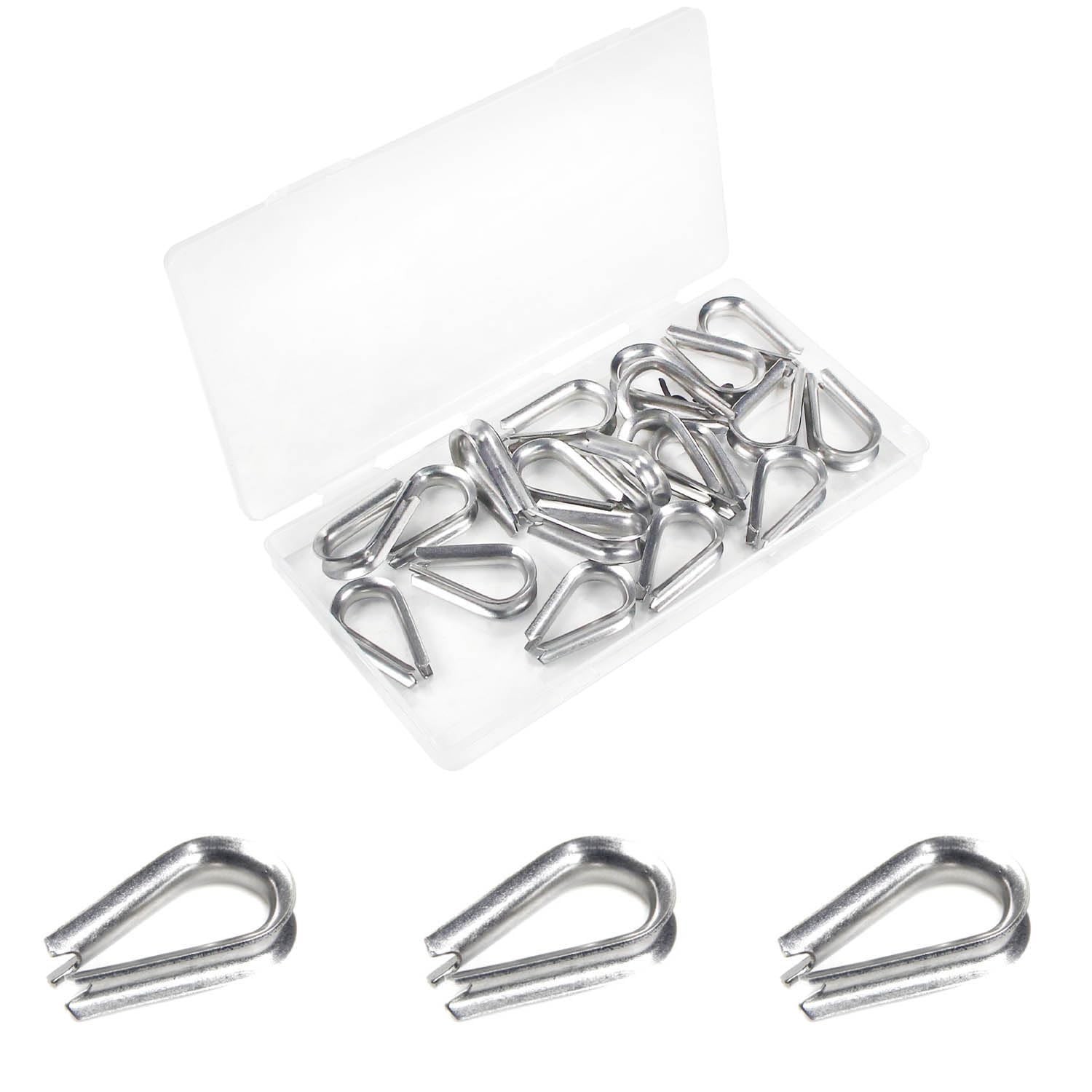 M5 (3/16 Inch) Wire Rope Thimbles – 20 Pcs for Industrial and Marine Rigging
