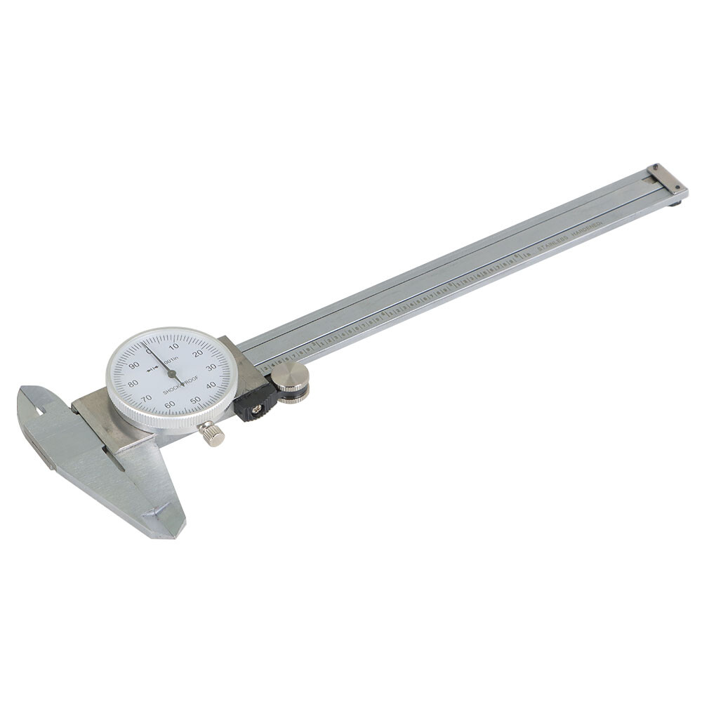 6 In Dial Caliper Stainless Steel Shockproof 0.001 In Of One Inch With Case