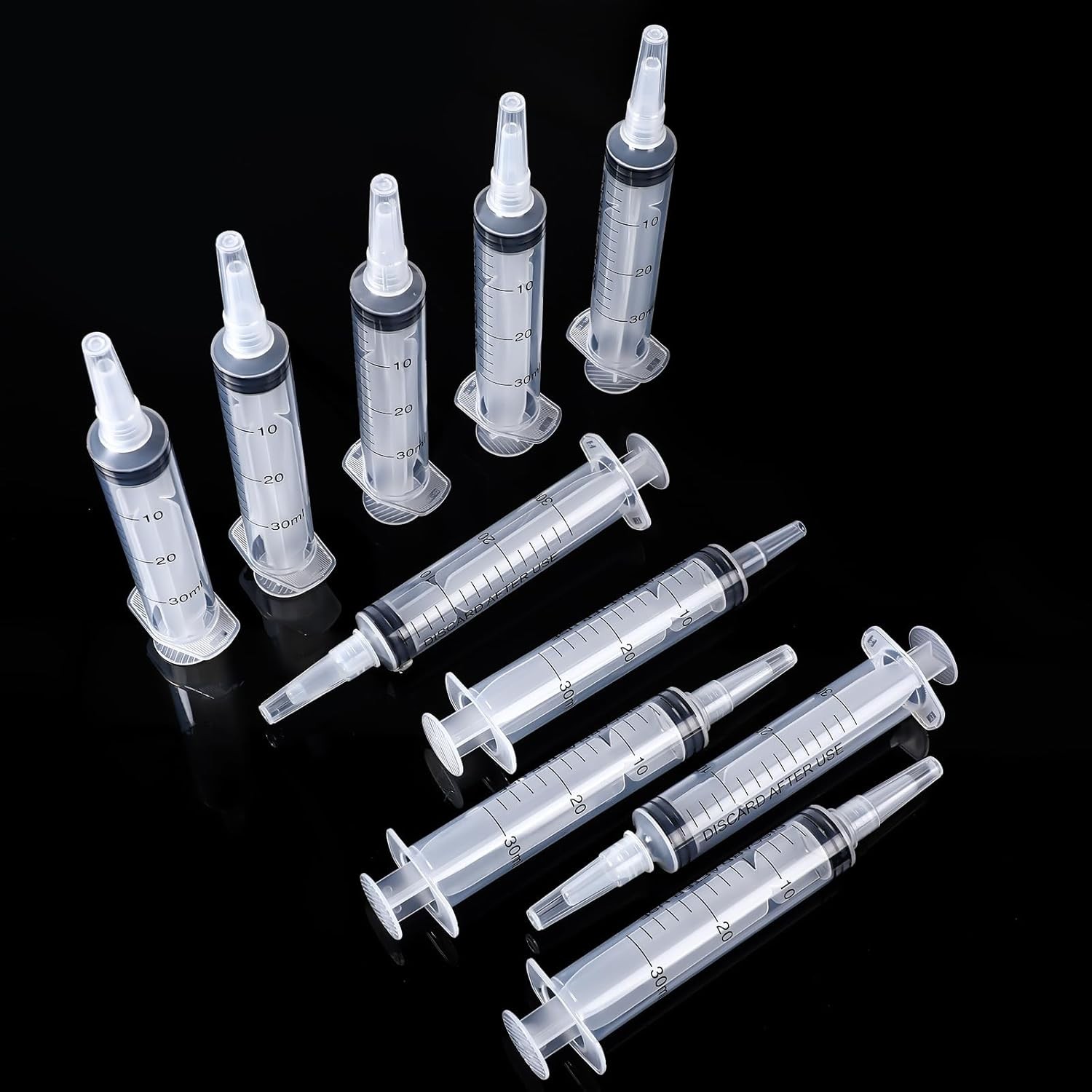 10 Pack Plastic Syringe Liquid Measuring Syringes Without Needle for Epoxy Resin