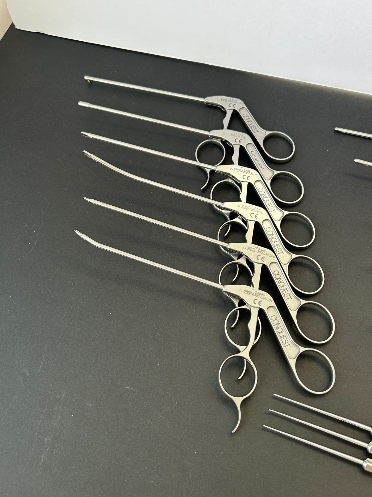 Stryker Conquest Set of 15 Arthroscopic Punches/Graspers/Probe W/ Tray Authentic