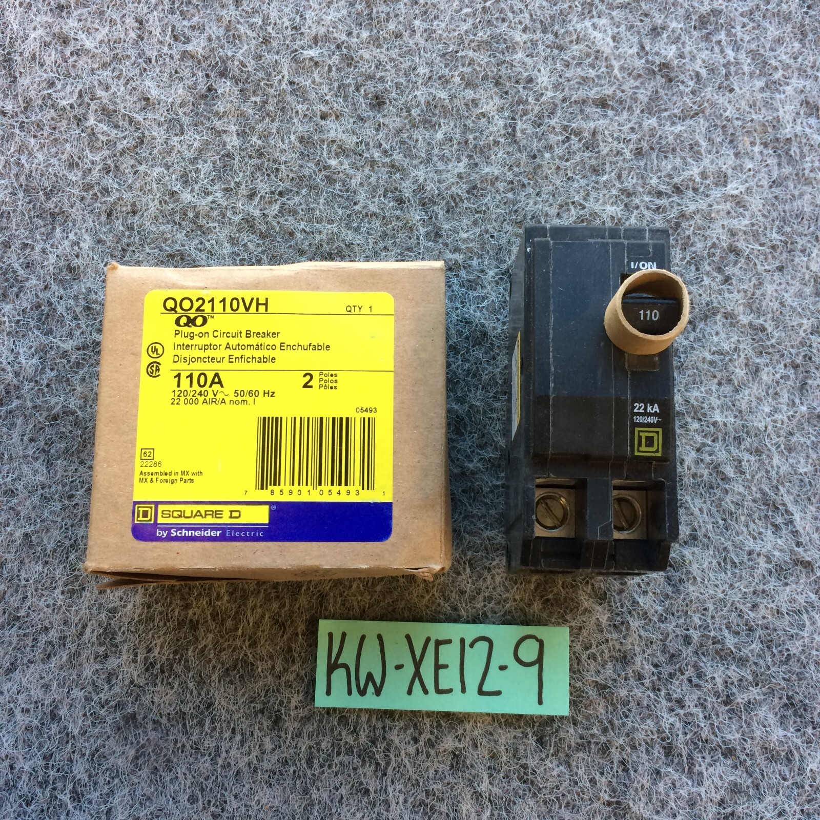 Square D QO2110VH 110 A Miniature Circuit Breaker (Ships Same Day)