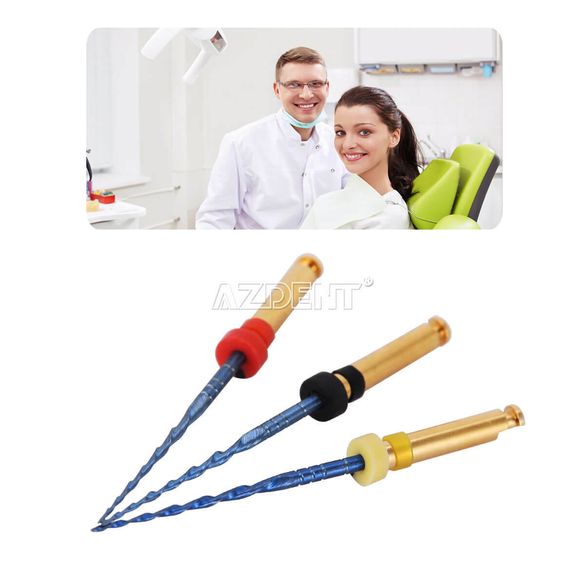 Lima rotatoria dental endodóntica Niti Activada por calor Reciprocante 21/25MM