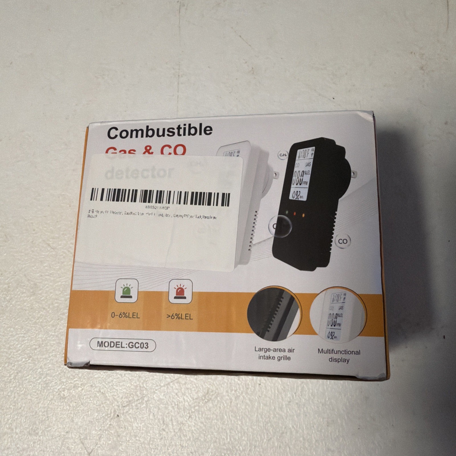 Combustible Gas & CO detector, 4-in-1 Detector with HD Screen, Home, New