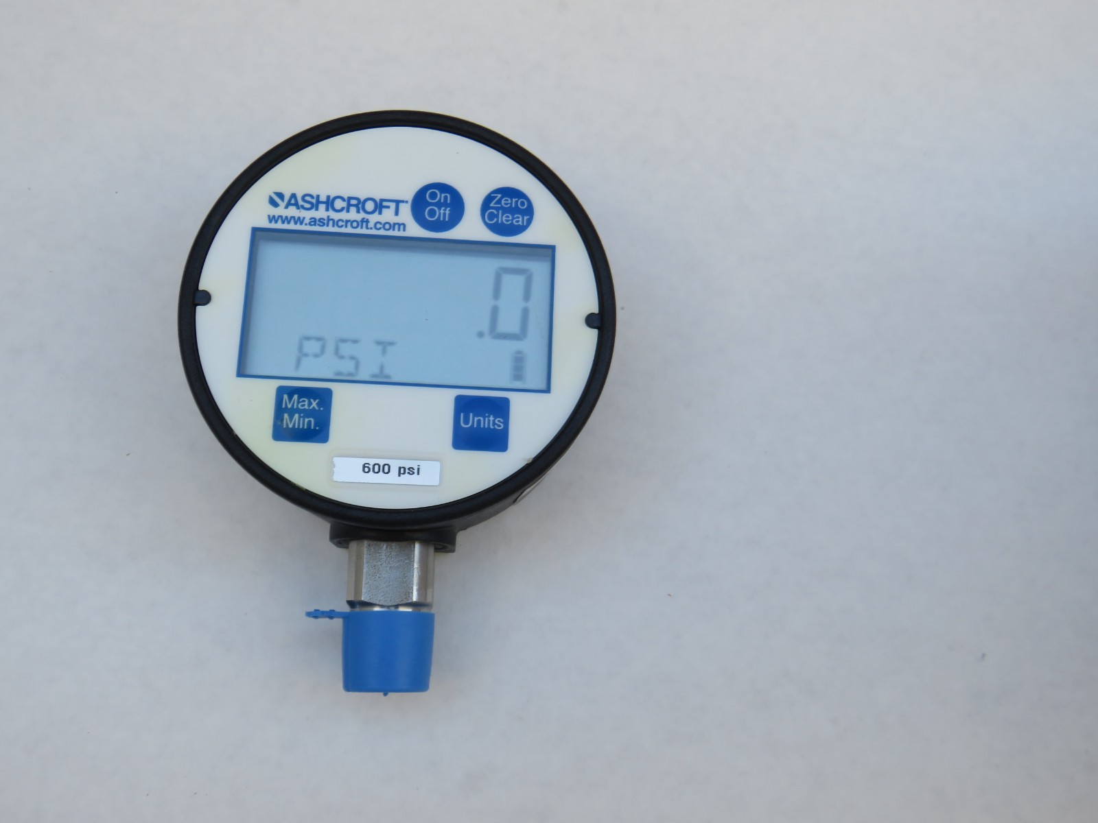 Ashcroft Digital Pressure Gauge 600 PSI 25D1005PS02L 600# 0.5% FS 1/4 NPT 2.5 IN