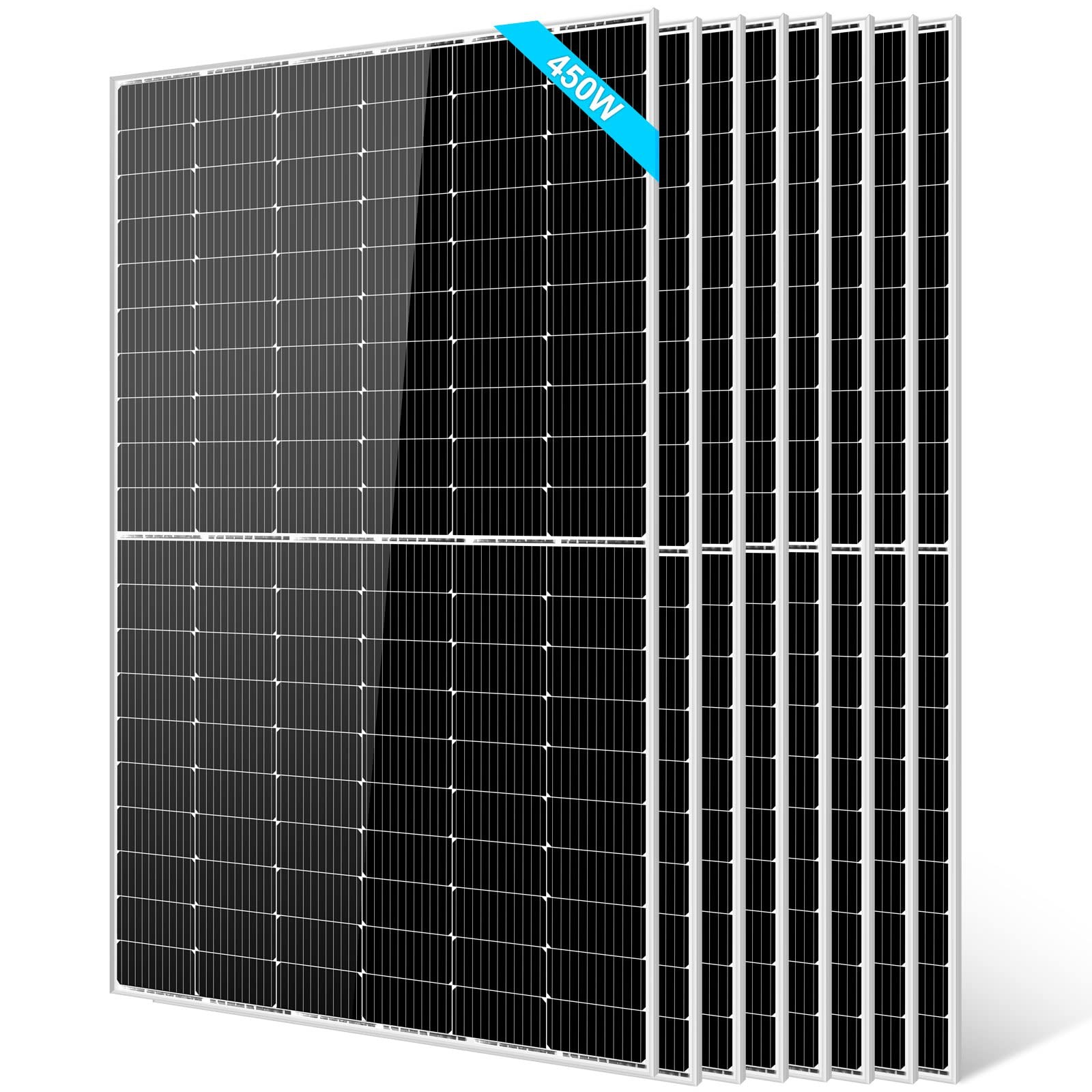 SUNGOLDPOWER 8PCS 450W Solar Panels Monocrystalline UL 61730, Grade A Solar