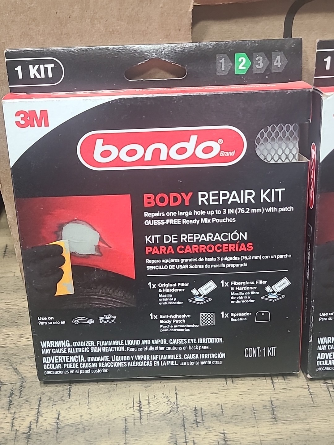 2 BOXES! Bondo Body Repair Kit BRKIT-2PK-ES, Ready Mix Pouches, 2 oz-1EA