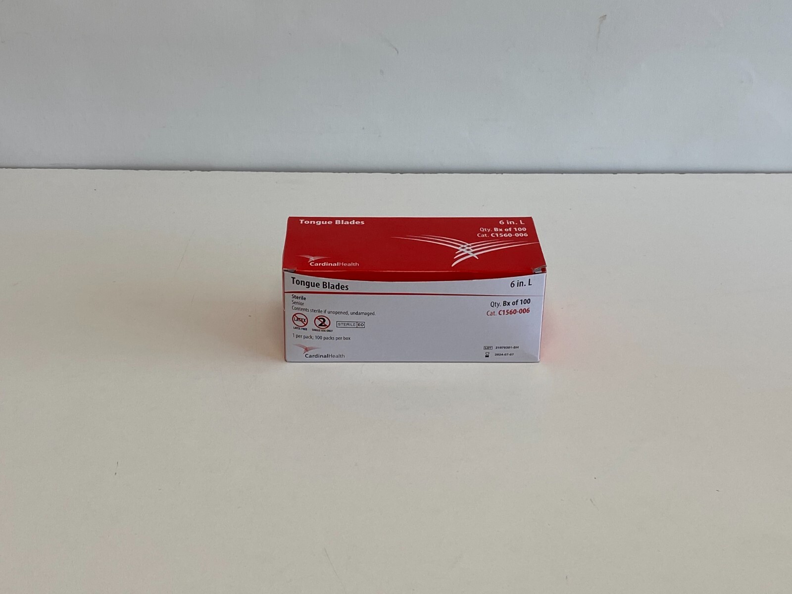 H17: 3 Boxes (100/Box) Cardinal Health C1560-006 Tongue Depressors Exp. 07-2024