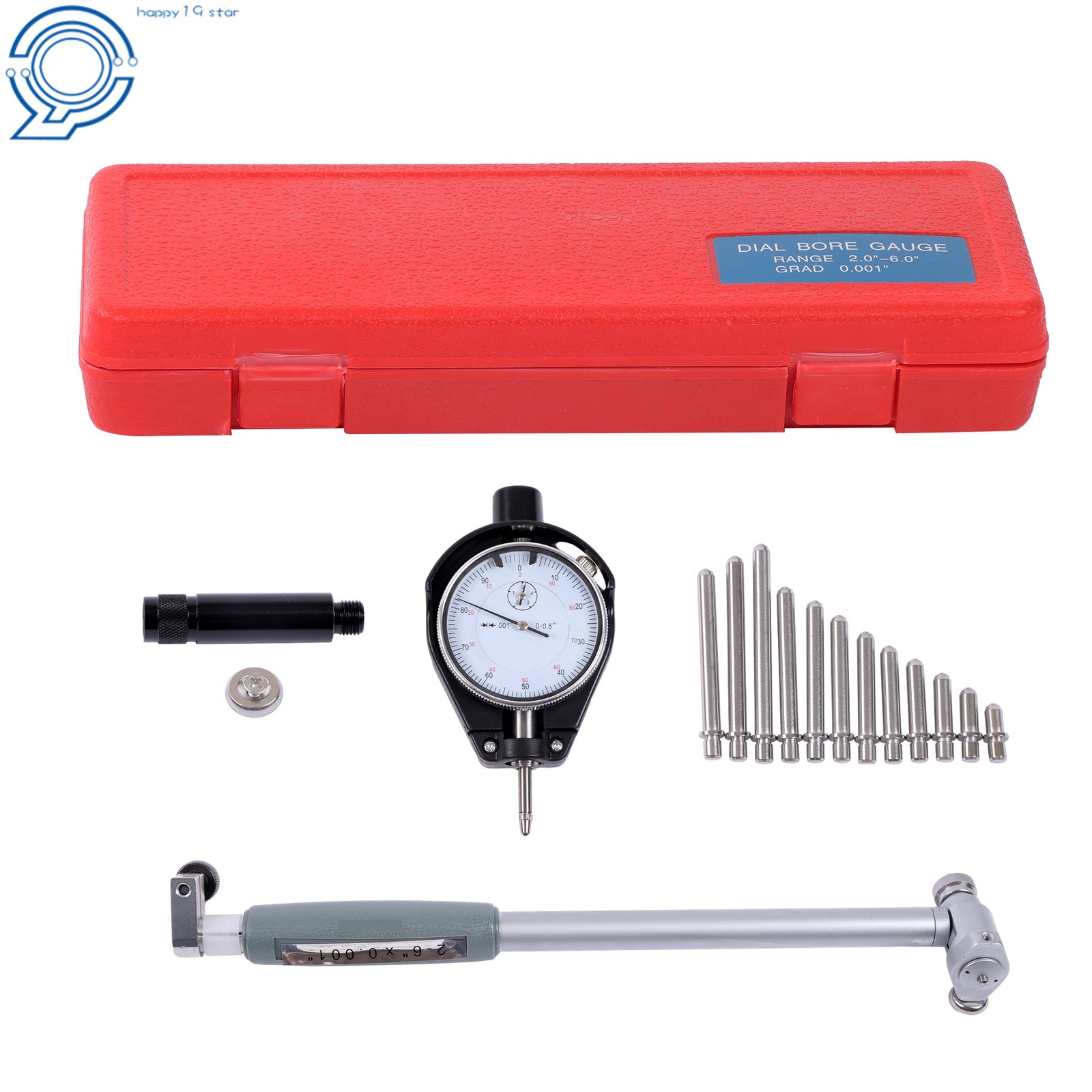 2-6″ Dial Bore Gage Gauge .0001″ Engine Cylinder Measuring Hole New