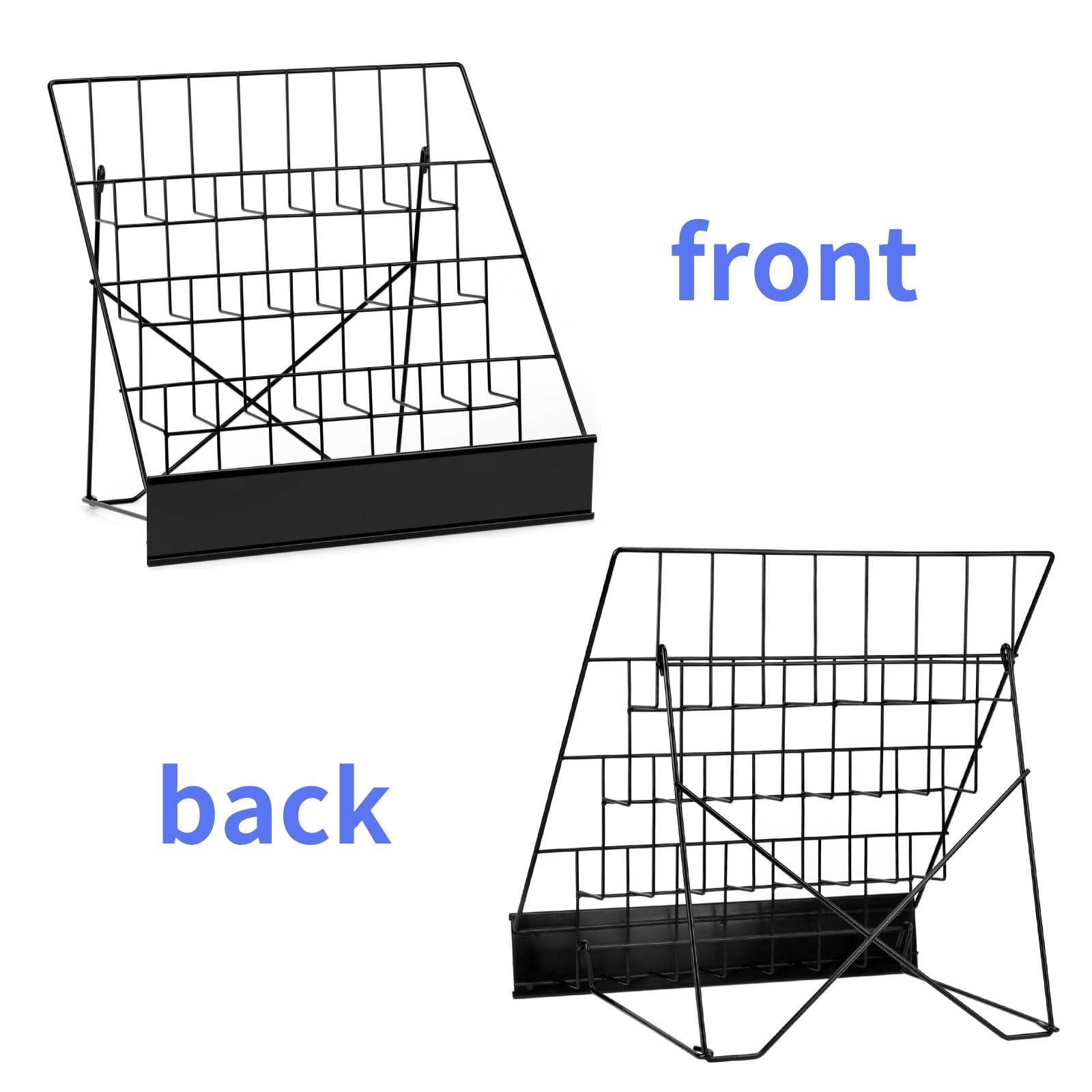 4-Tier Tabletop Book Display Rack, Magazine and CD Holder, 16.14 x 17.95 x 17…