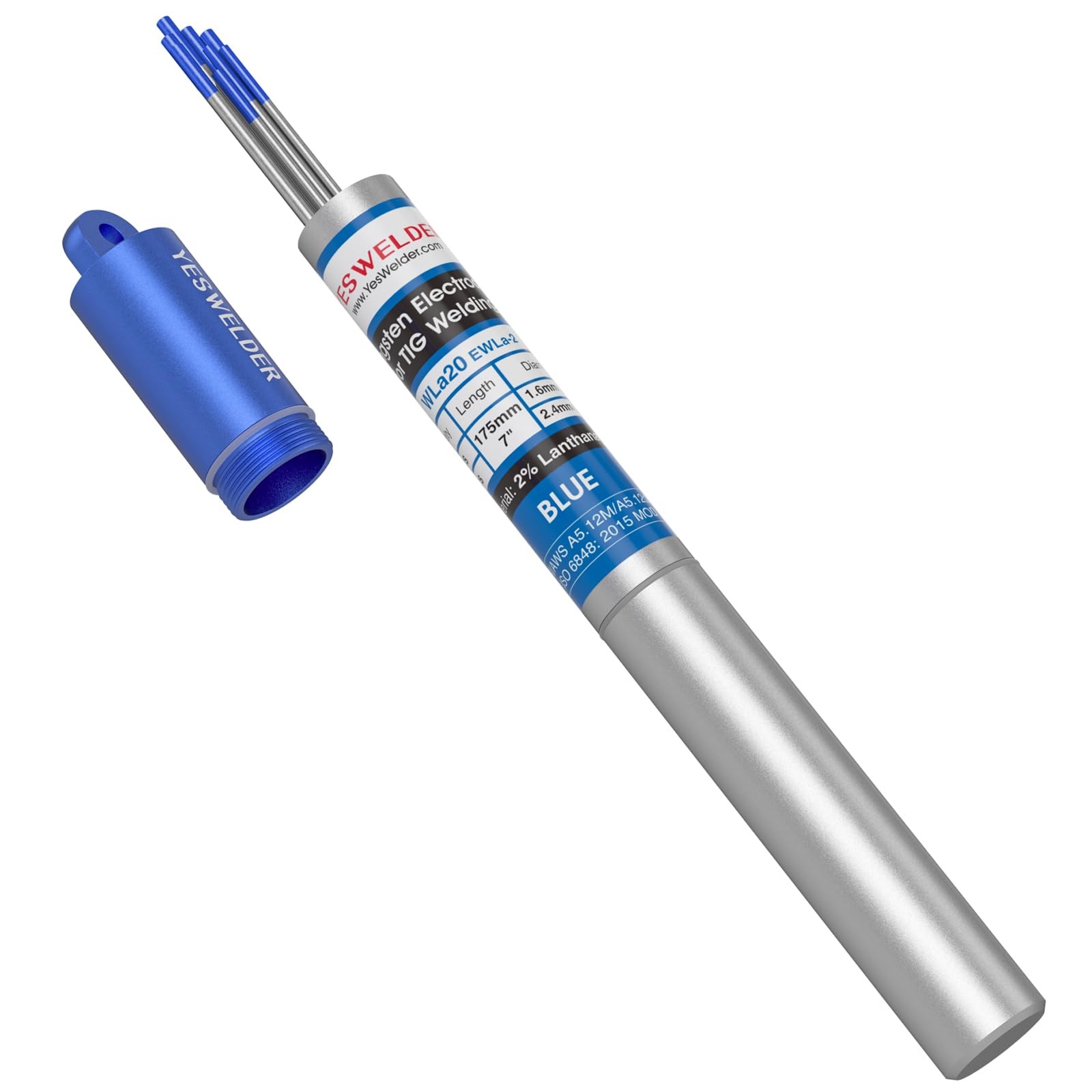 Tig Welding Tungsten Electrode Red Tip 5pk 1/16″ & 5pk 3/32″ By 7″ Assortedsize