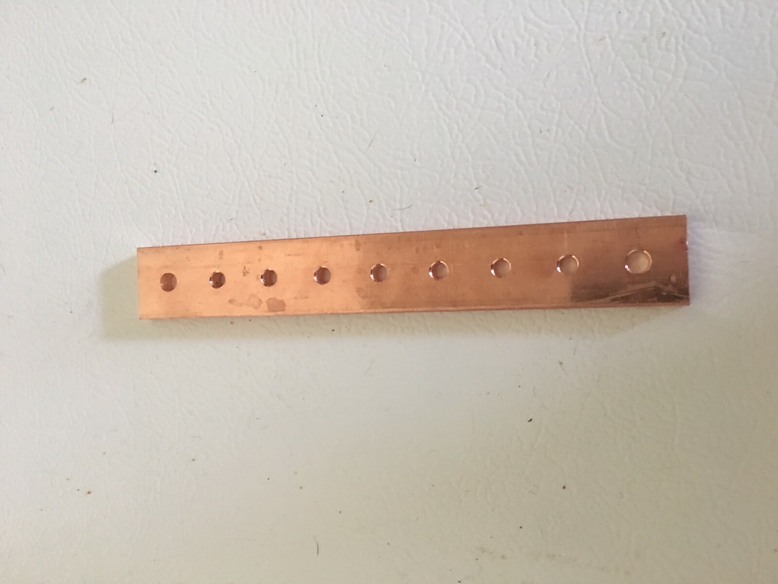 1″ x 7″ x 0.25″ Copper Busbar – Power Distribution Bus Bar – Terminal Block
