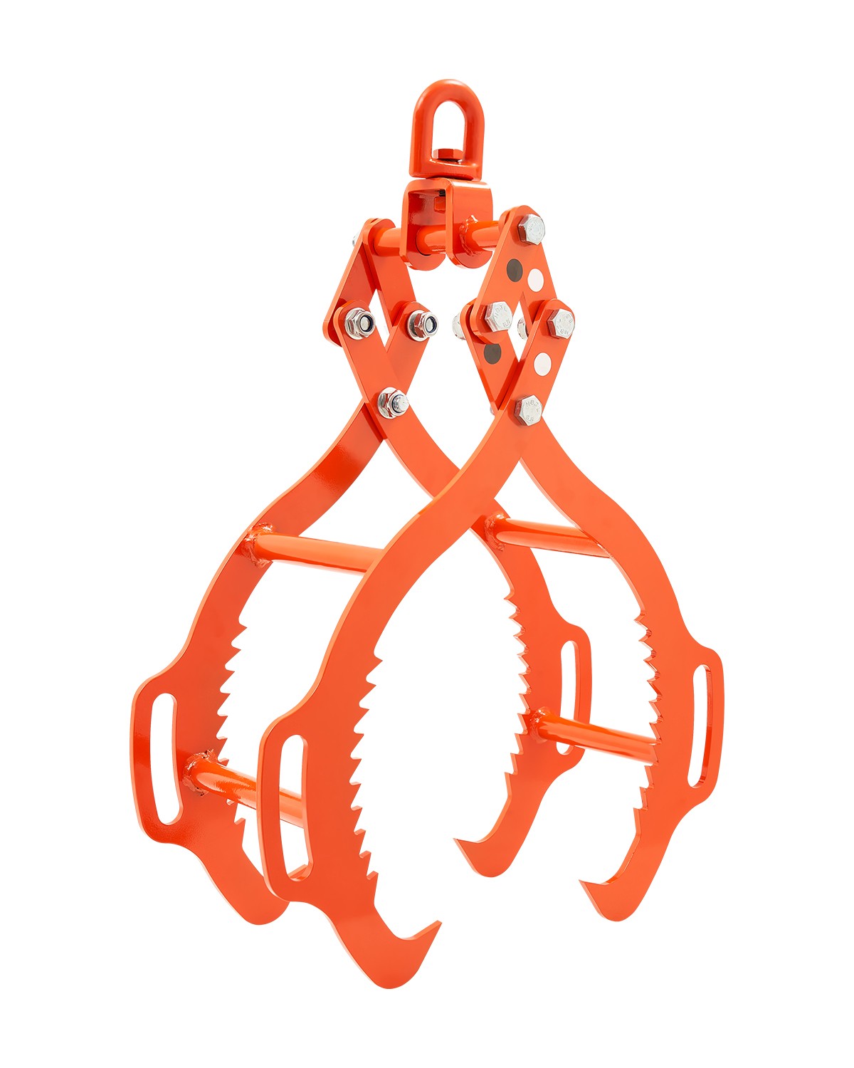 VEVOR 36in Log Lifting Tongs 4 Claw Solid Steel Log Grapple Swivel Log Tools