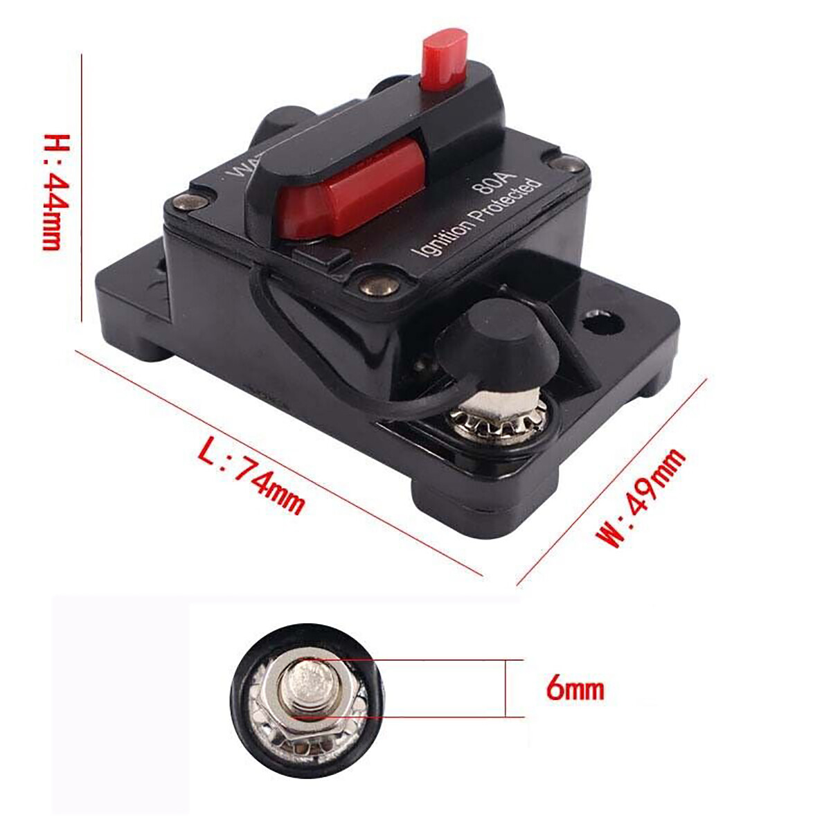 30-300 AMP Waterproof Car Circuit Breaker Fuse Reset Auto Boat Solar 12V-48V DC
