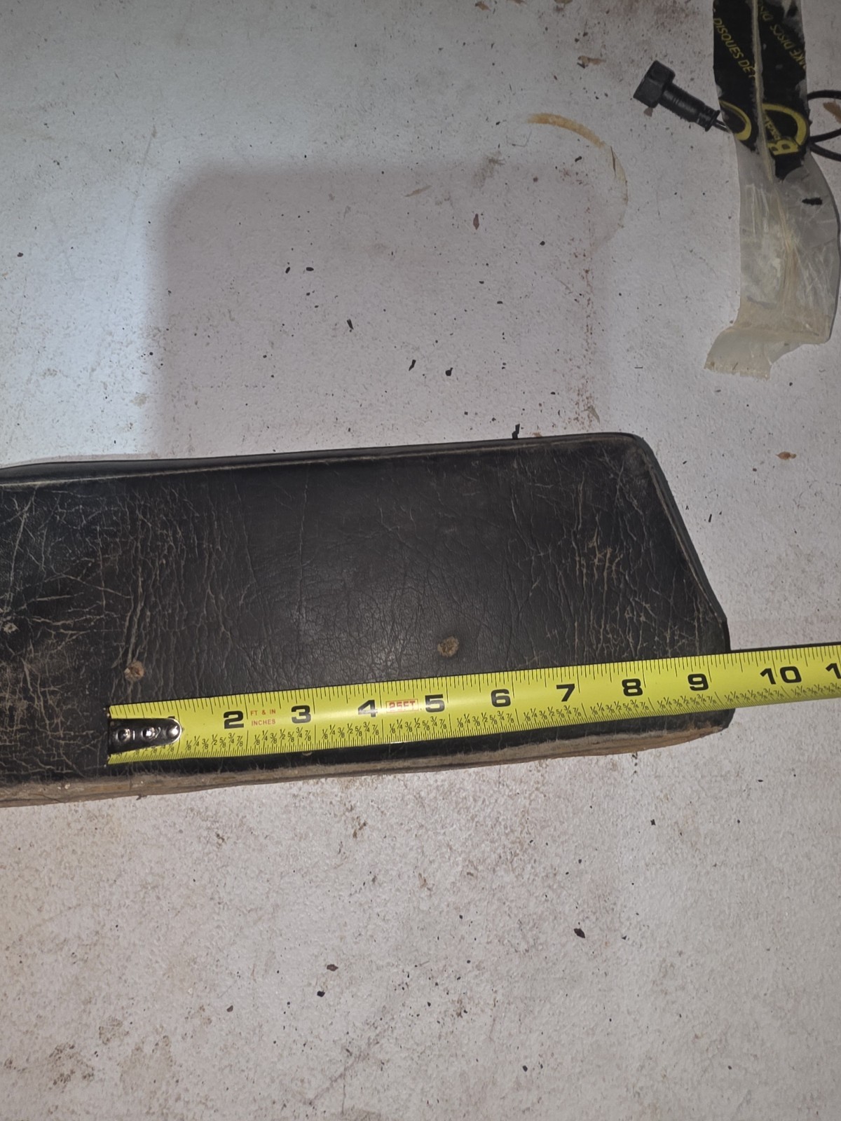 14″x5″ Tractor Seat Back Rest Cushion Black And White NOS Backrest