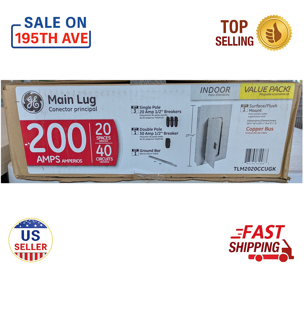 GE PowerMark Gold 200A 20-Space 40-Circuit Main Lug Load Center TLM2020CCUGK