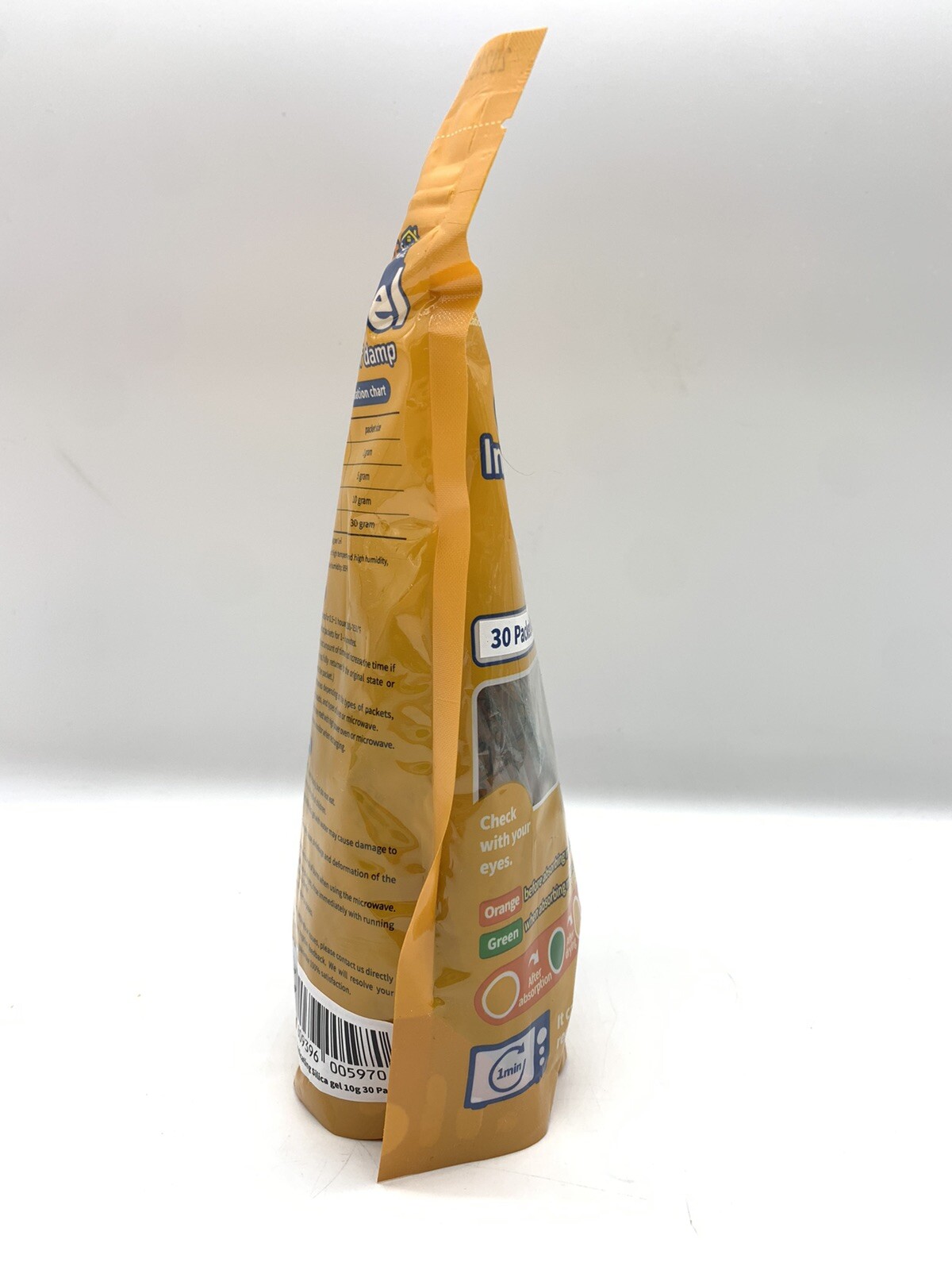 Sunny Home 30 Packs of 10 Gram Orange to Dark Green Silica Gel Rid Of Damp