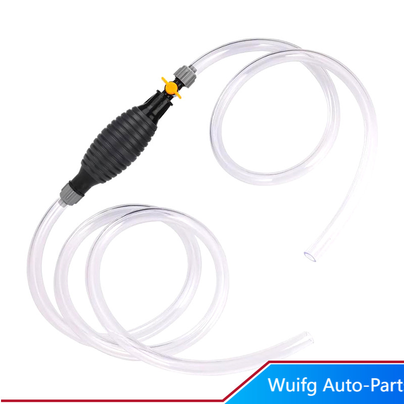 9.8Ft Siphon Hose Transfer Hand Pump With Flow Valve For Gasoline Oil Water Fuel