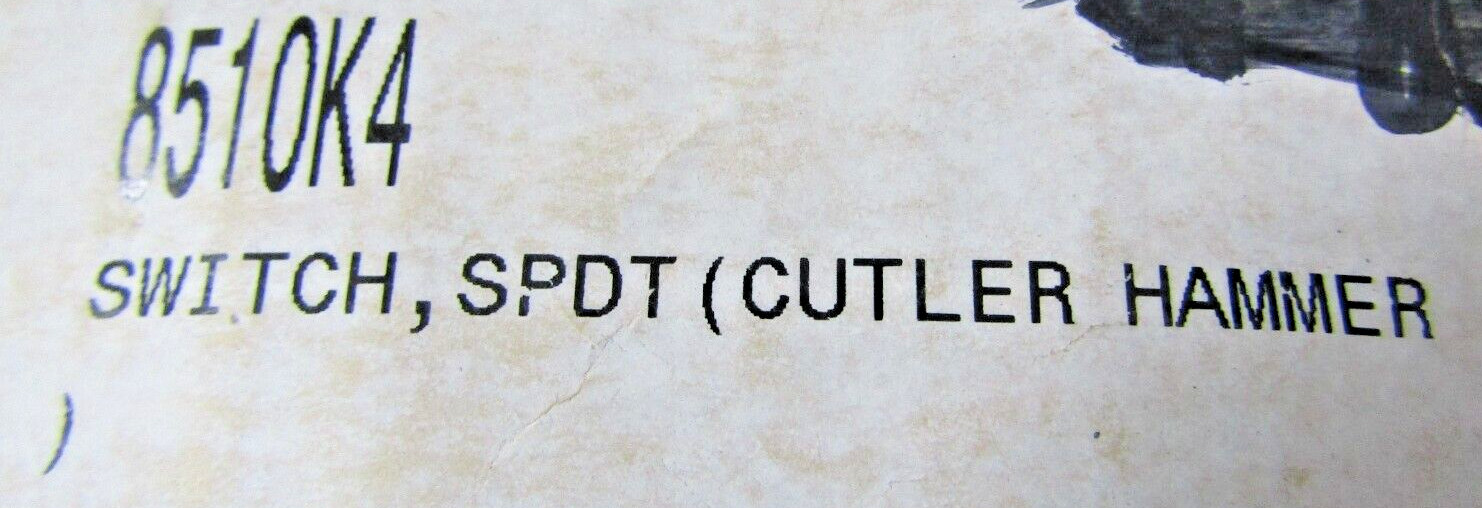 ✌️NEW CUTLER-HAMMER 8510K4 TOGGLE SWITCH SPST