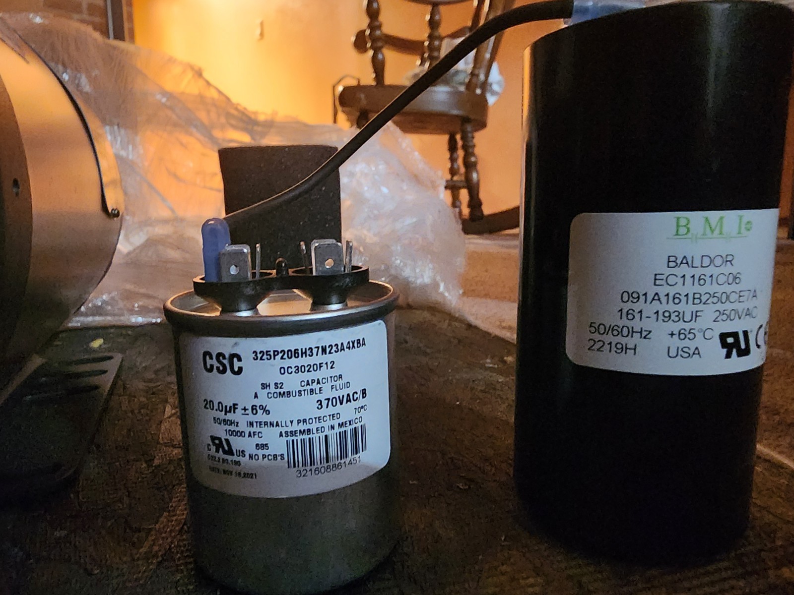 middleby marshall main blower motor kit 1hp w/ capacitors direct replacement