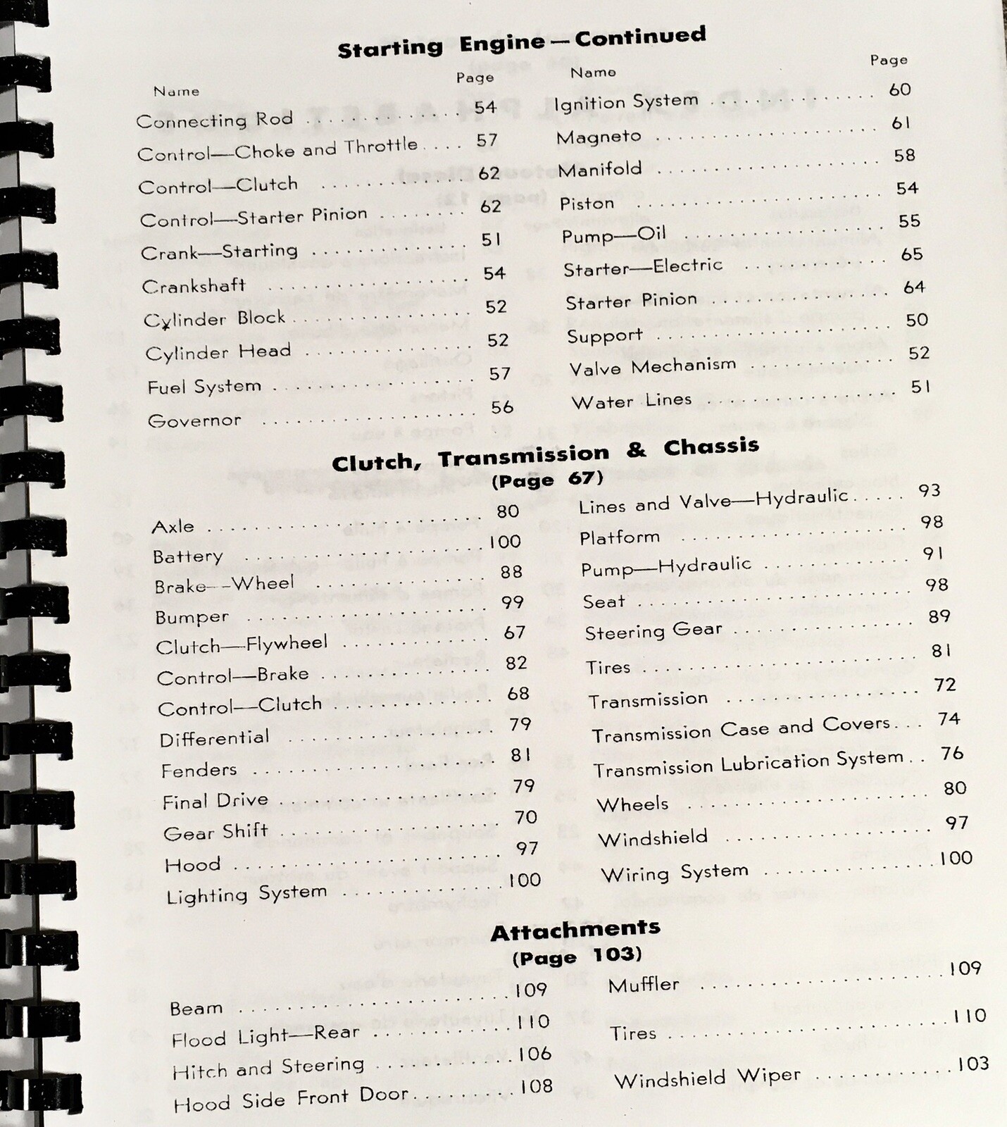 Parts Manual For Caterpillar DW21 Scraper Catalog Book 8W1061-8W1720 Inclusive