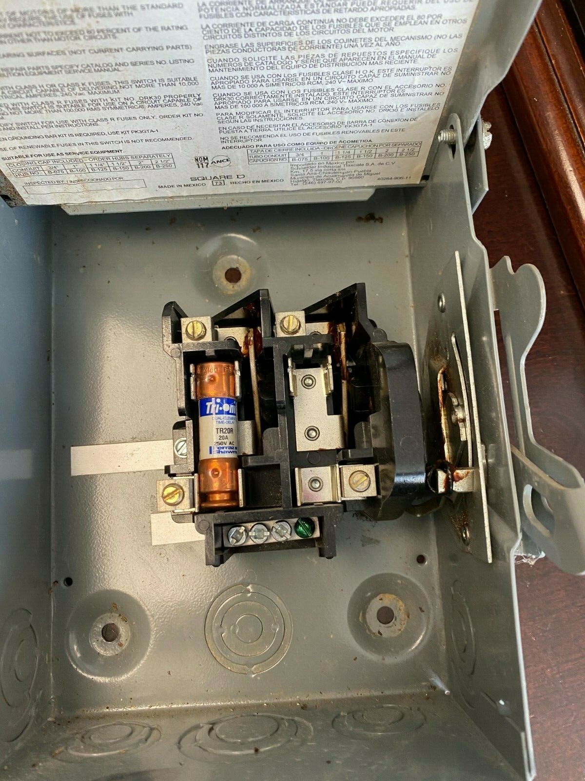 Square D D221NRB General Duty Safety Switch 30A 120/240V