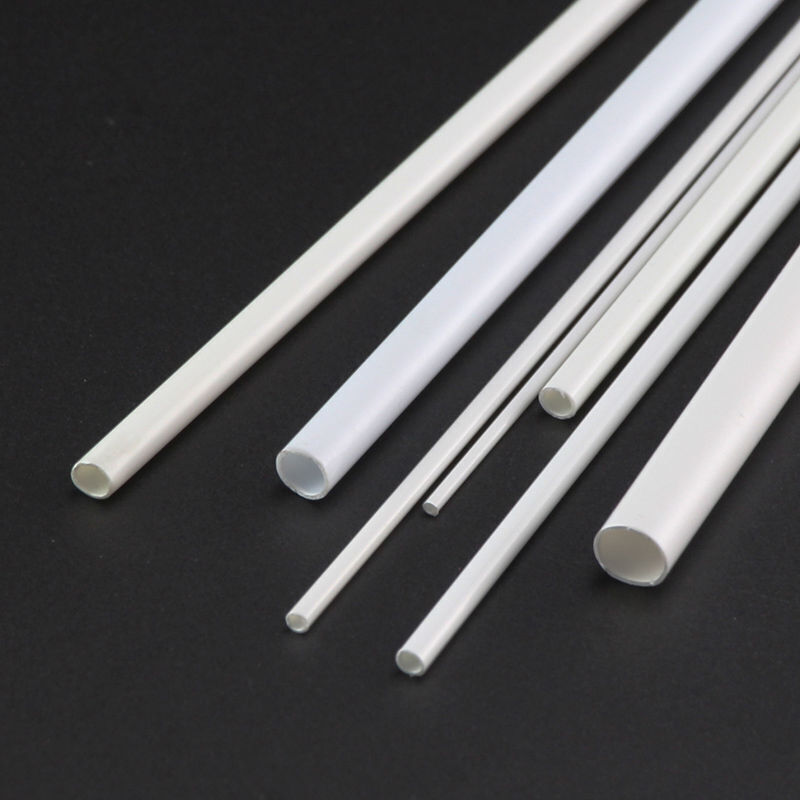 White ABS Round Hollow Tube 2mm-8mm Styrene Plastic Pipe DIY Model Crafts 250mm