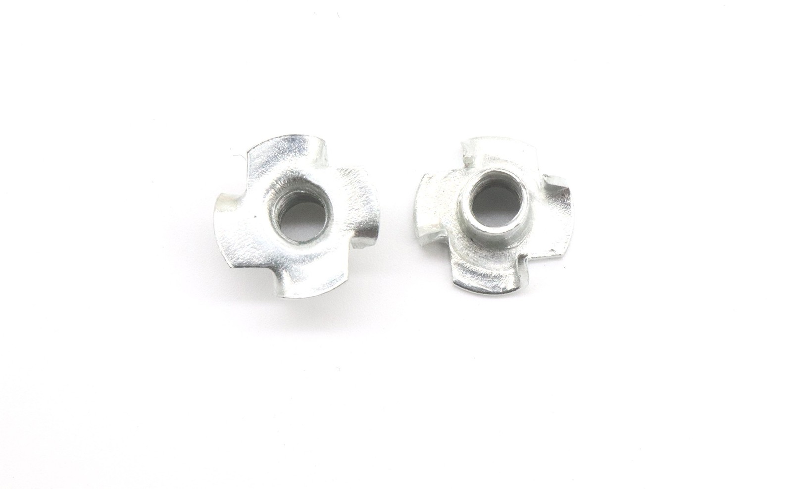 binifiMux M8 4 Pronged Tee Nut TNuts w/Zinc Plated,Carbon Steel, Pack of 50