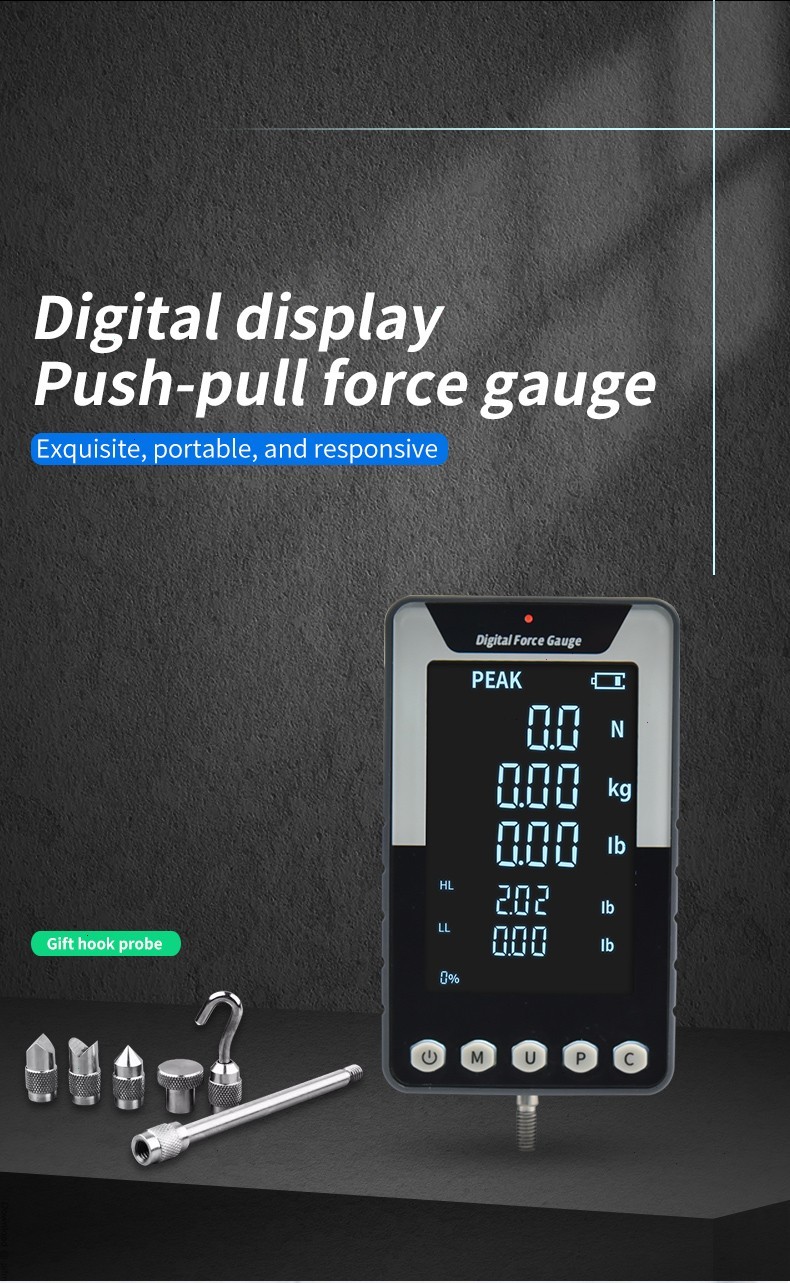 Digital Push-pull Gauge with Max Load Value 3N 0.3Kg 0.65Lb Test Range 0.3-3N.m