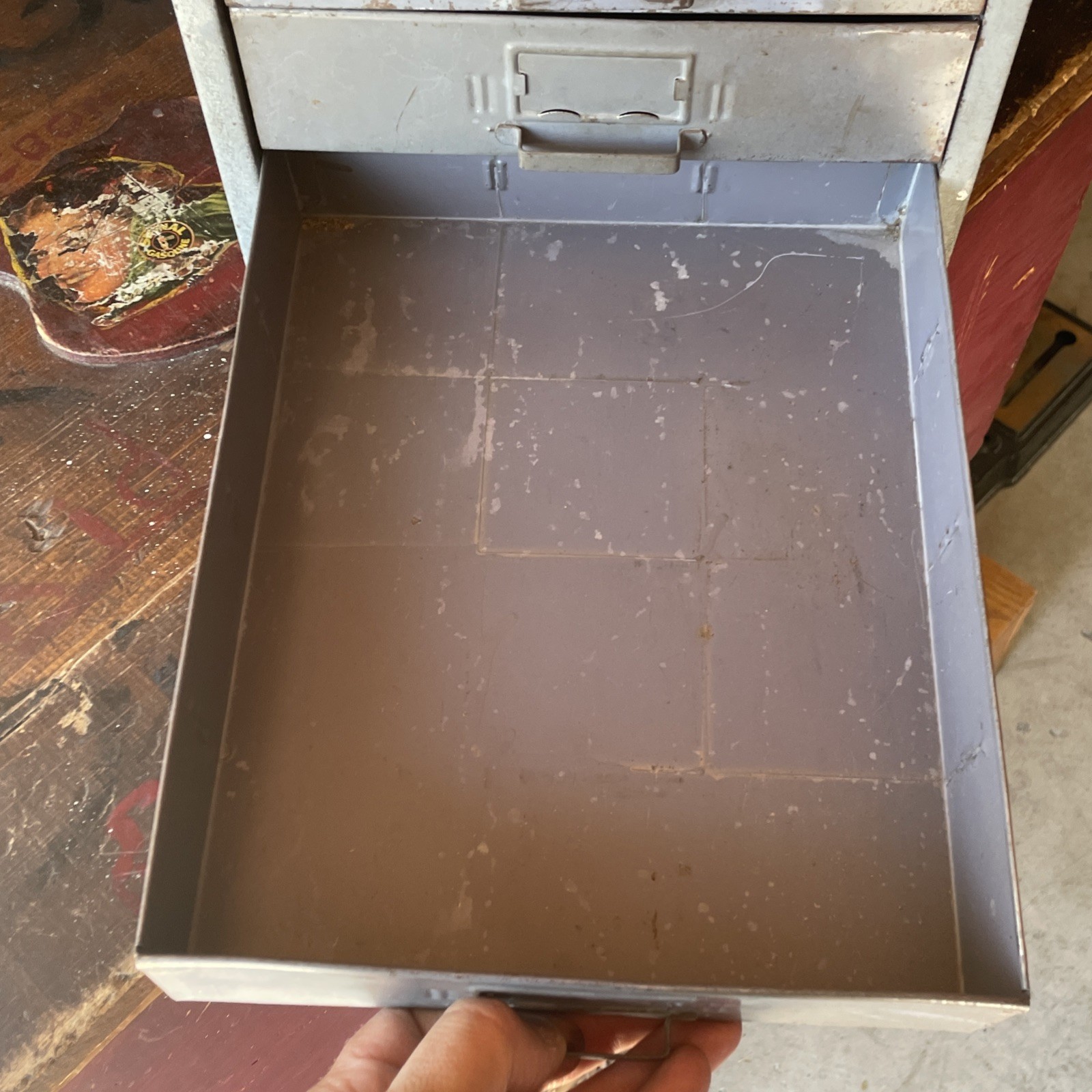 Vtg Union Chest 410 4 Drawer Utility Cabinet Storage Battleship Grey Industrial