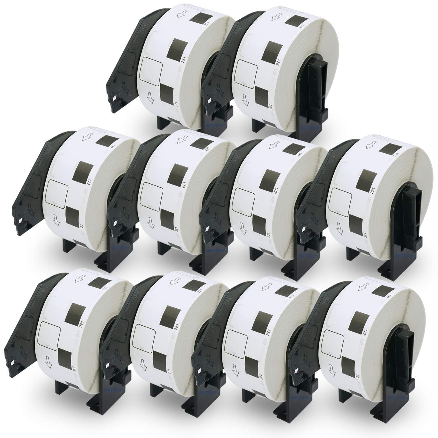 BETCKEY – Compatible Square 0.9 in x in, 10-rolls Full Set(10000 Labels)