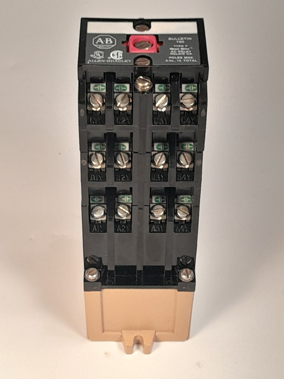 Allen Bradley 700-P400A1 AC 12 Pole Relay 10A 600V Type P