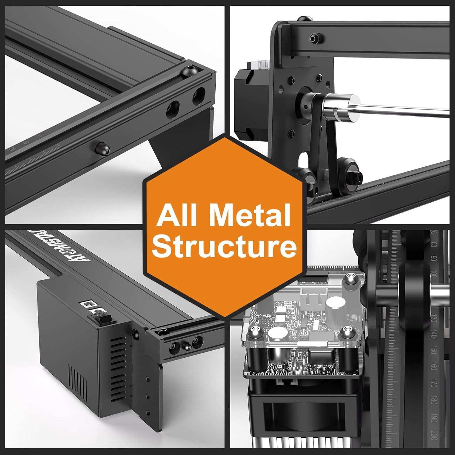 Used Atomstack A5 Pro Laser Engraver 40W DIY CNC Cutter for Wood Metal 410x400mm