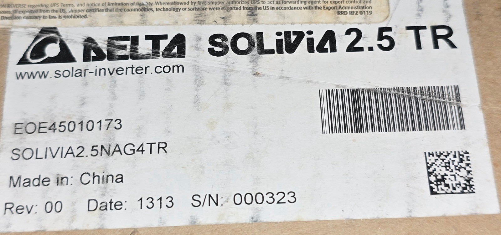 Delta SOLIVIA 2.5 TR 2500W Grid-Tied Solar Inverter NEMA 4 New OEM