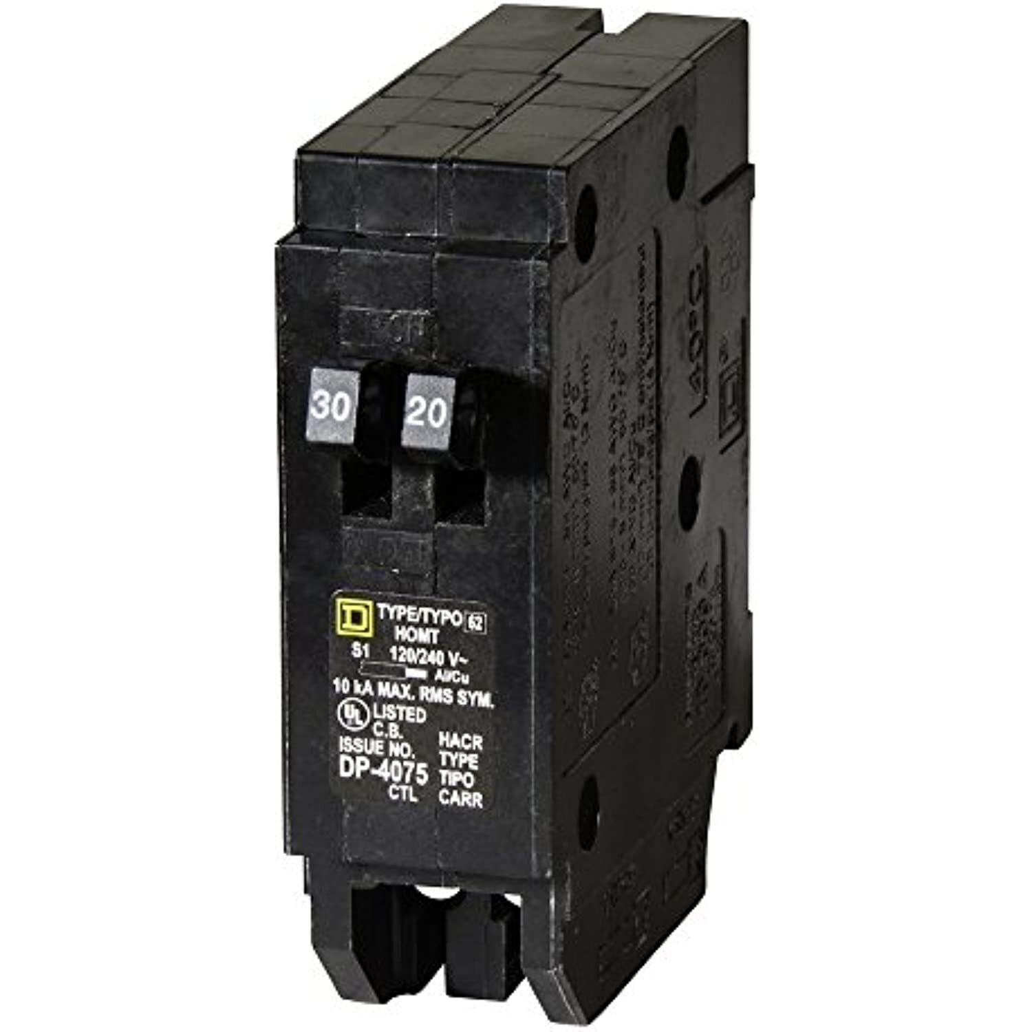 Square D – HOMT3020CP Homeline 1-30-Amp 1-20-Amp Single-Pole Tandem Circuit