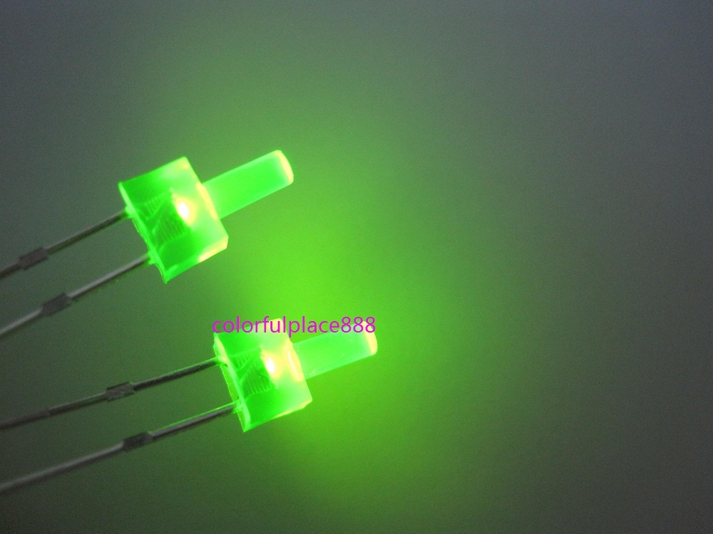 100pcs, 2mm Flat Top Diffused Red Yellow Blue Green White LED Diodes Leds Light