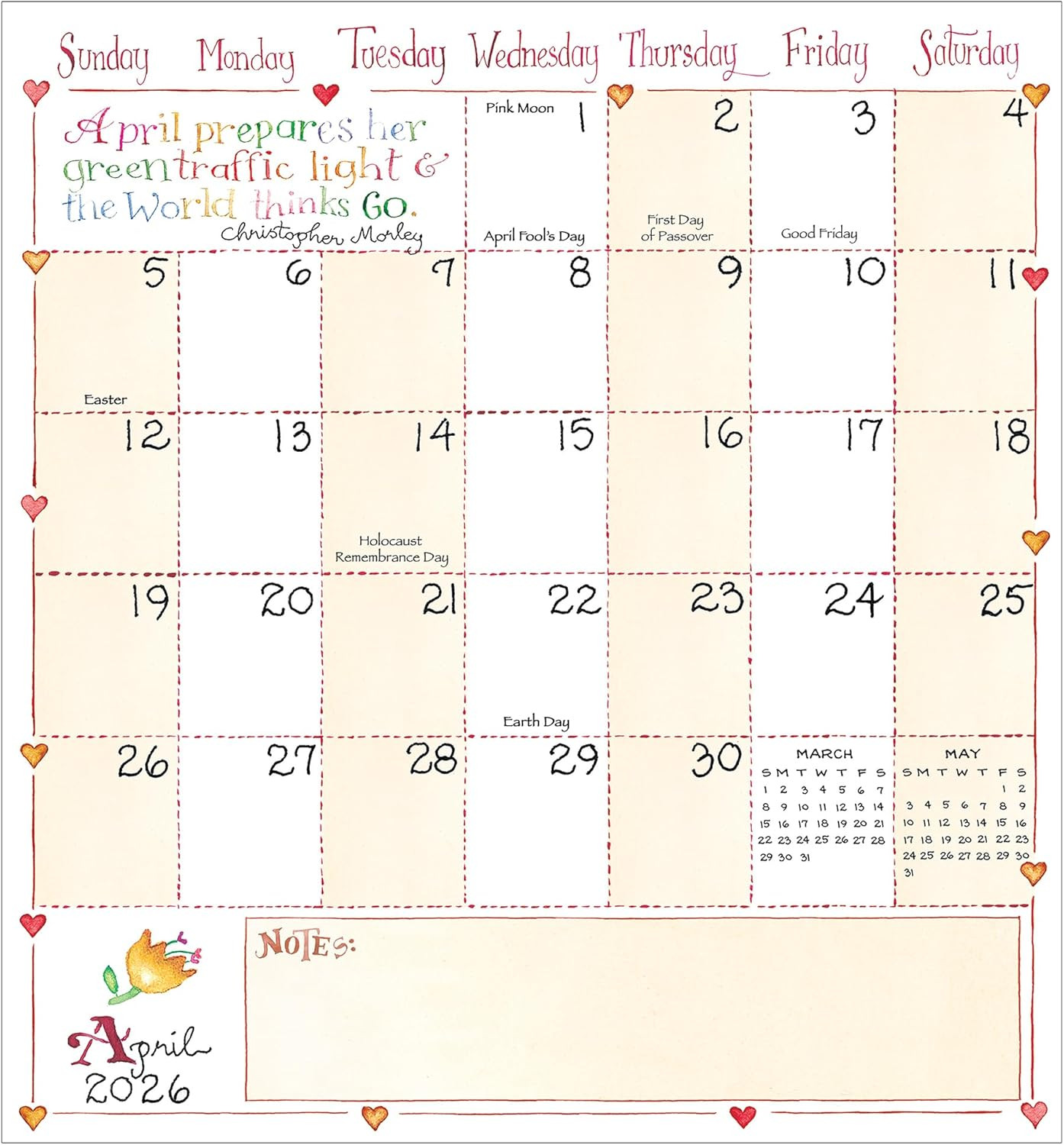 TF Publishing 2026-2027 Susan Branch Small Monthly Pocket Planner with 2 Page La