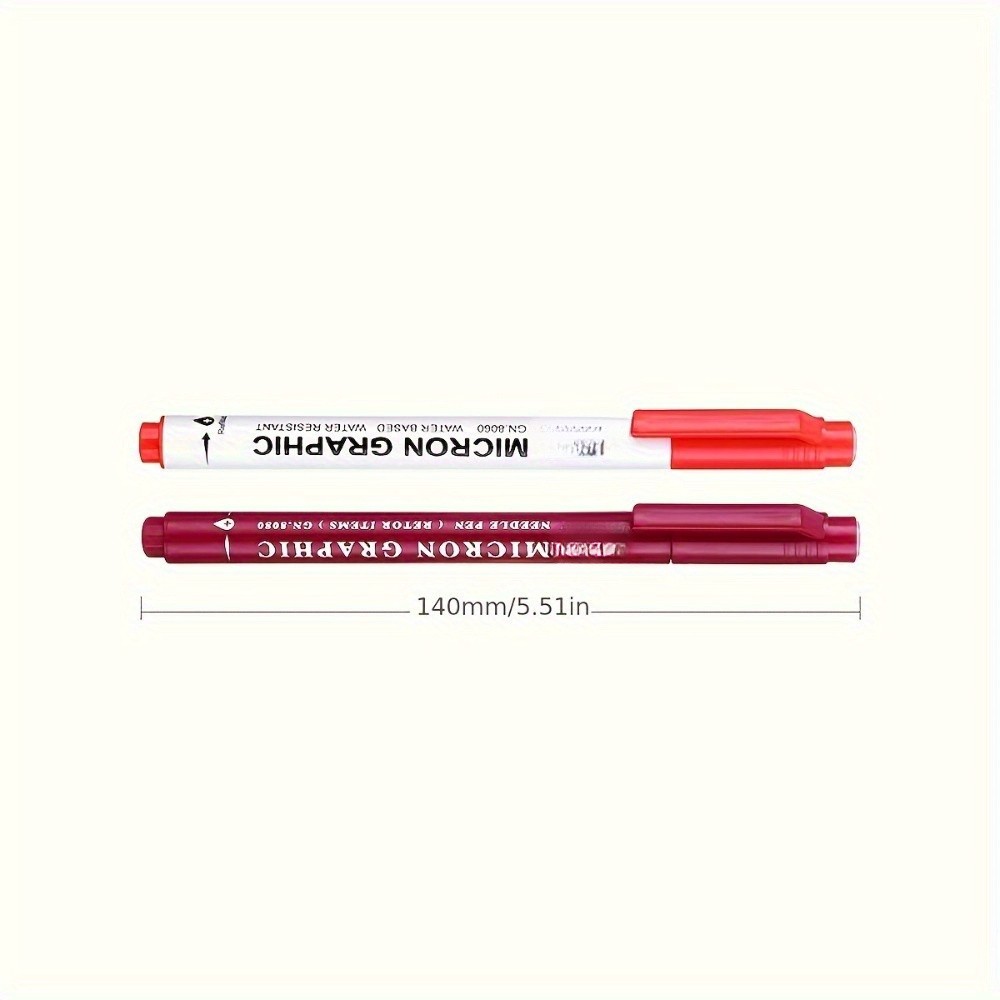 12PCS Micron Graphic Needle Pen Set – 0.5mm Water-Based Pigment Ink for Art