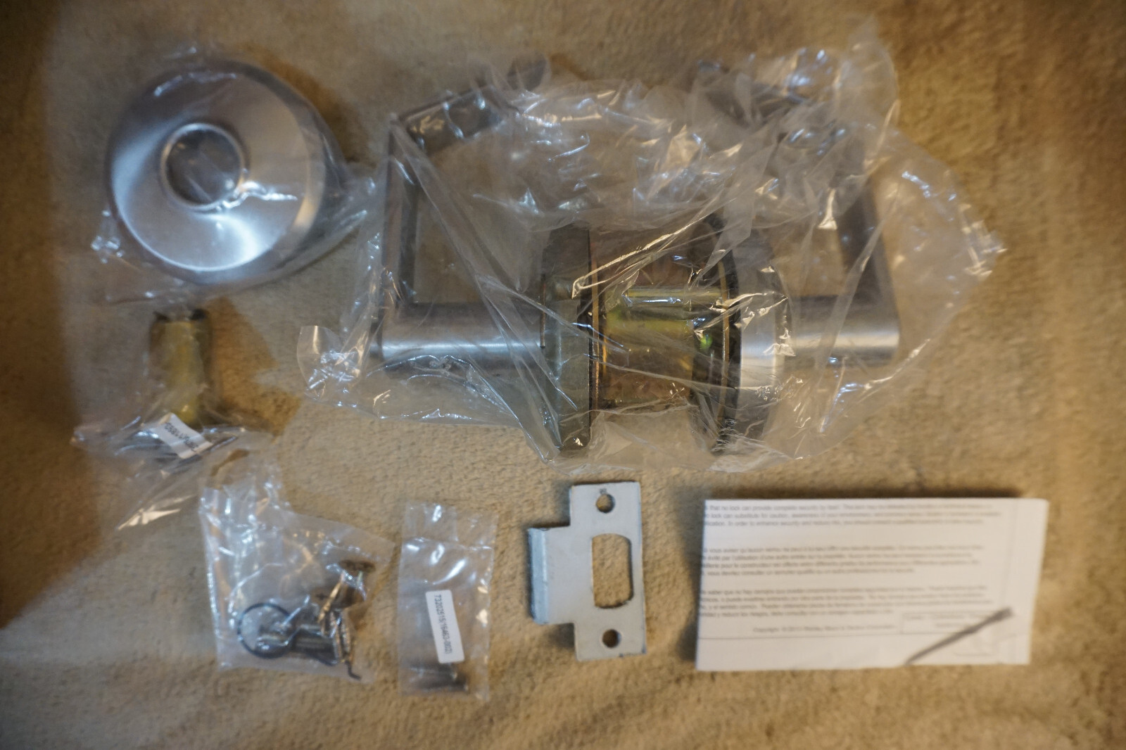 Stanley Commercial Door Knob Pushbutton Lever QCL240E626S4118F Dormakaba Nickel