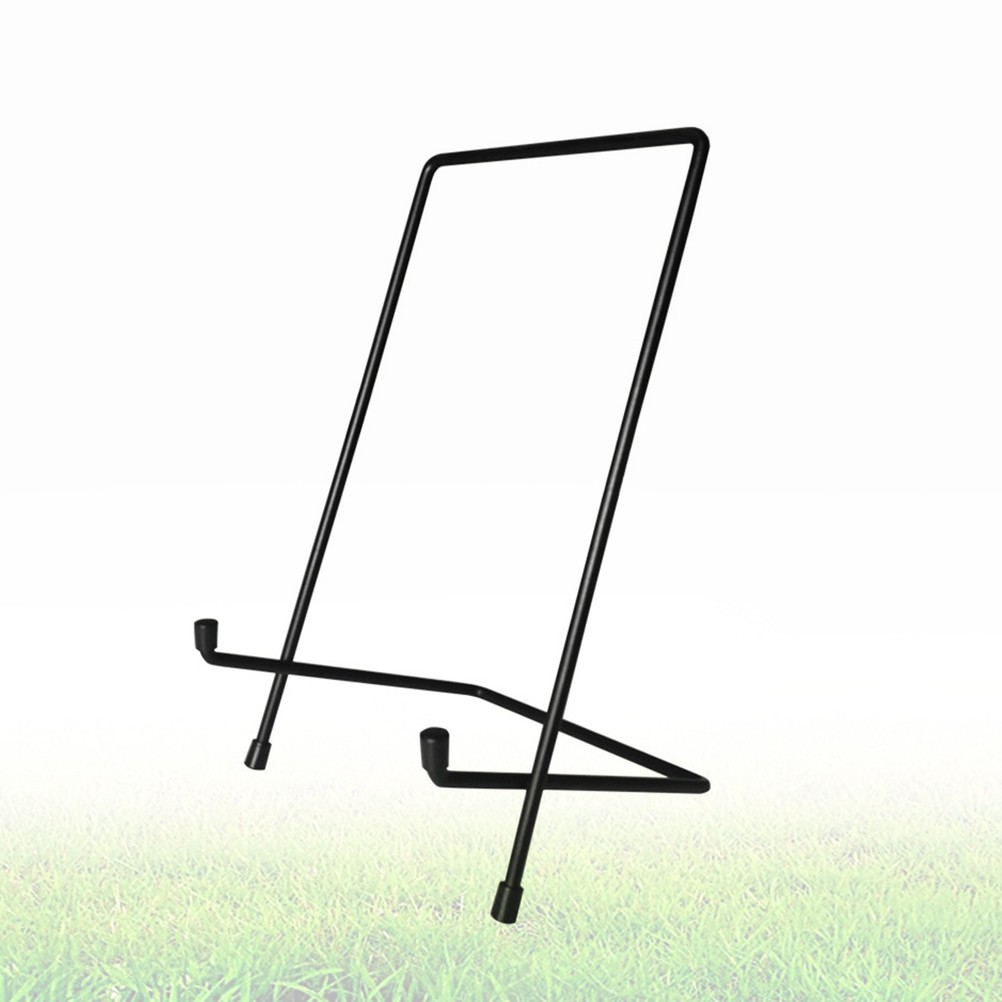 Iron Display Stand for Picture Frames with Baked Lacquer Finish Black