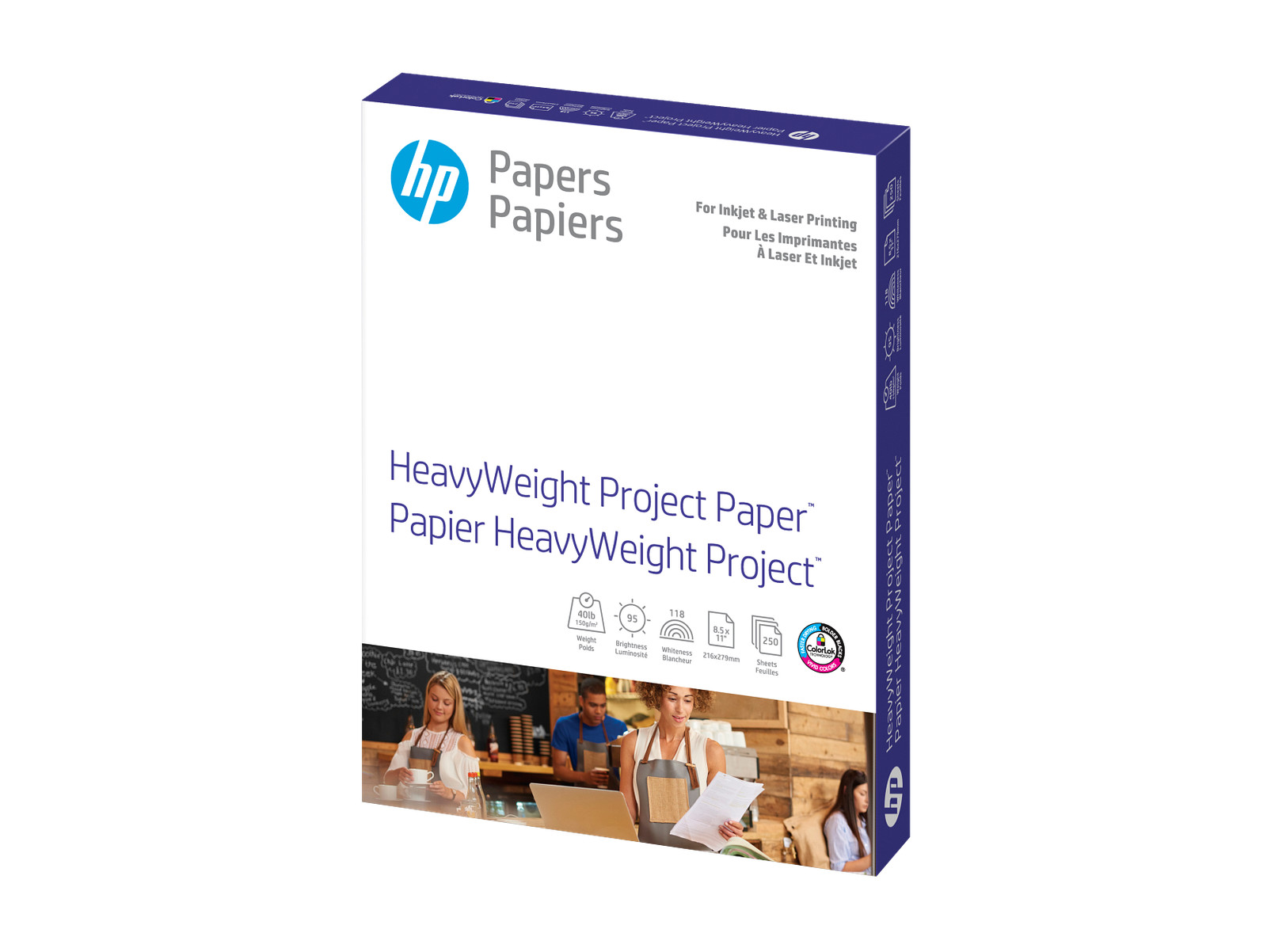HP 40-lb Heavyweight Project Paper | 250 Sheets | Letter | 8.5 x 11 in