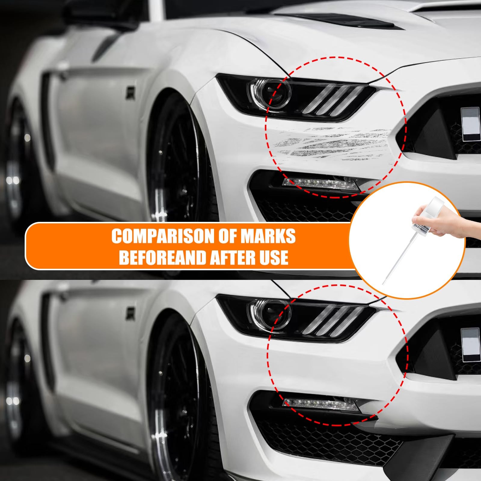 «Red Metallic Touch Up Paint Pen for Ford – Car Scratch Repair Solution»